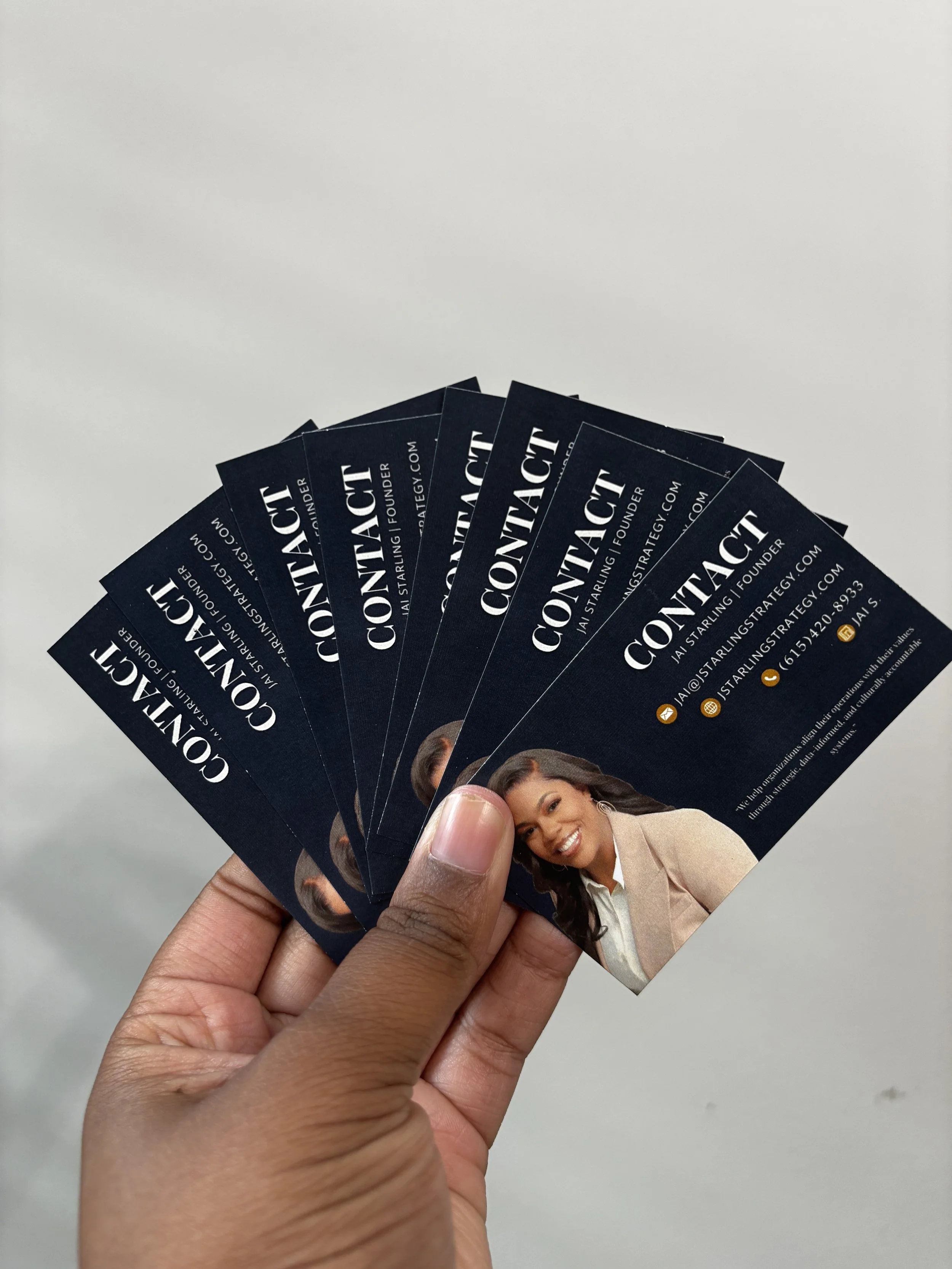 J.Starling Strategy Business Cards, sleek, regal, informative