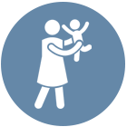 Nanny and childcare support services icon for families