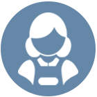 Professional caregiver and household staffing support services icon