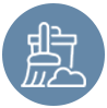 Professional housekeeping and home cleaning support services icon