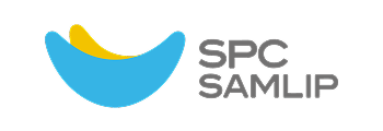 Logo featuring a blue smiley face with a yellow curved shape above it, and the text 'SPC SAMLIP' beside it.