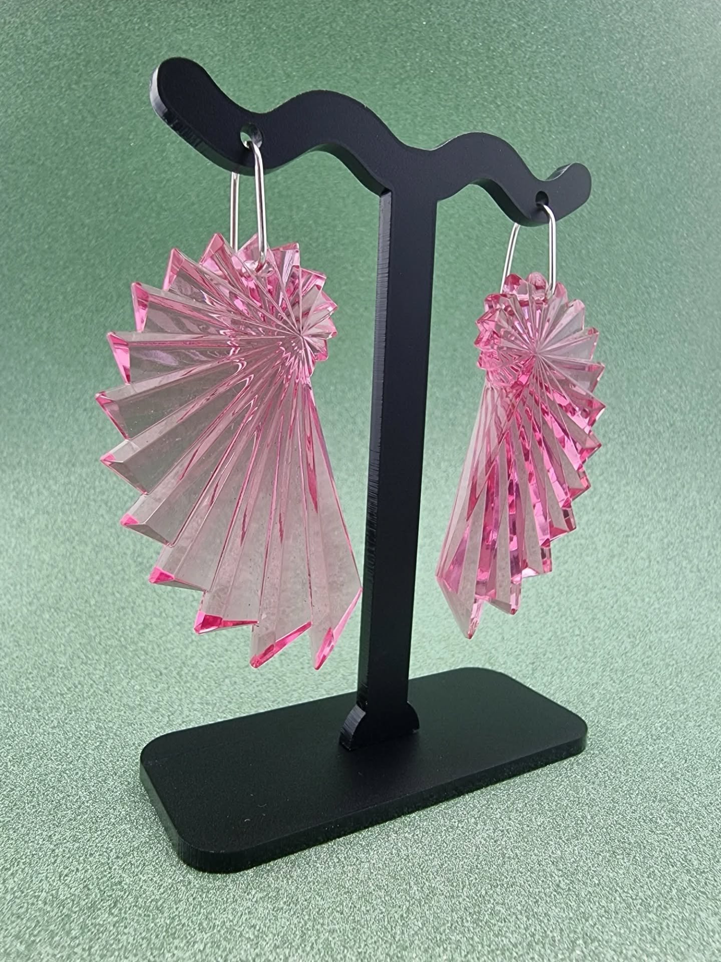 NAUTILUS scroll acrylic earrings. Only 1 pair in each colour available.