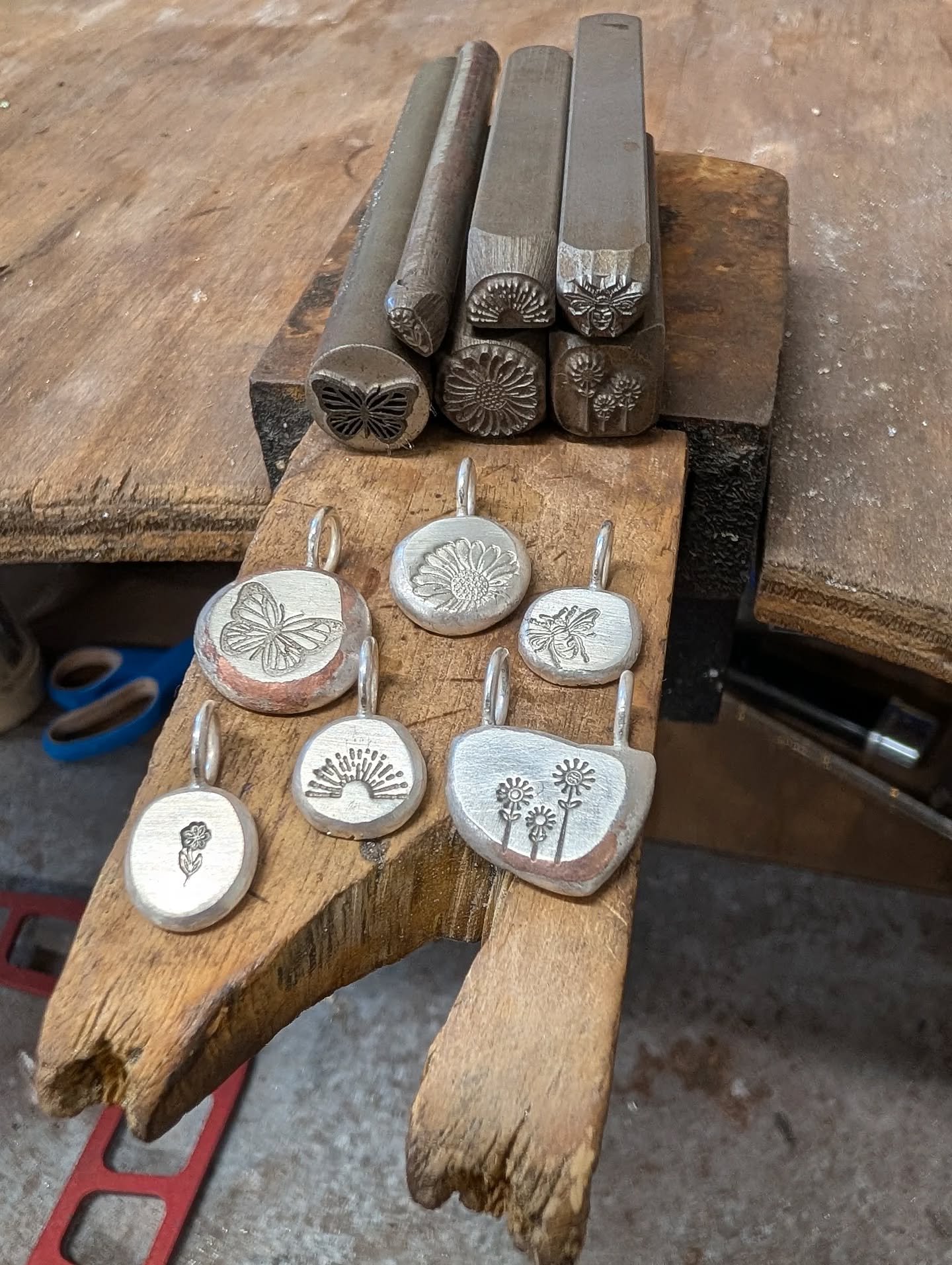 A NEW LIFE - a few designs in the making, giving scrap metal another chance to shine!

I'll be adding little gemstones to a few of these.