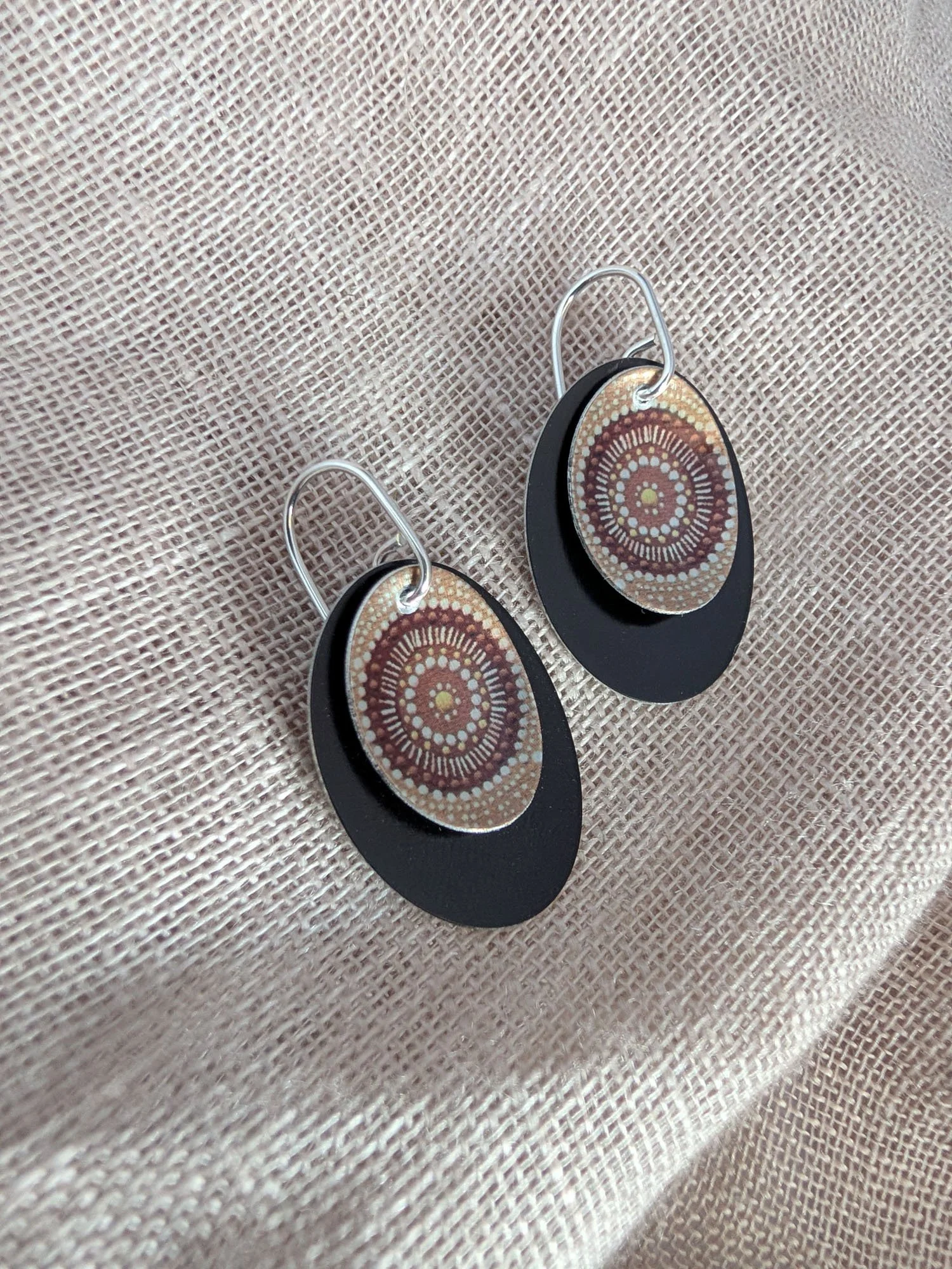 KOORIE TALES - Community Spirit double oval earrings