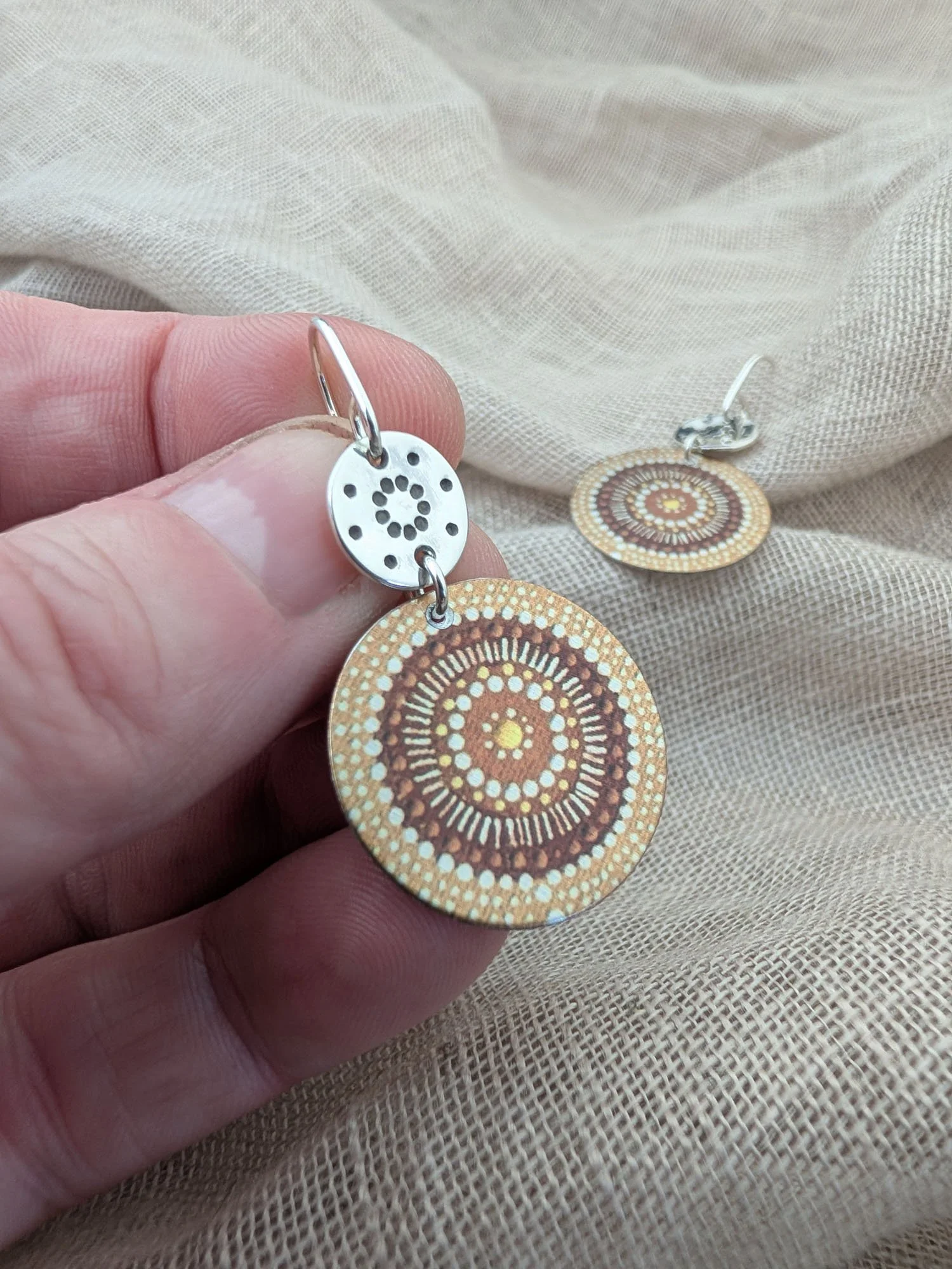 KOORIE TALES - Community Spirit silver dotty earrings
