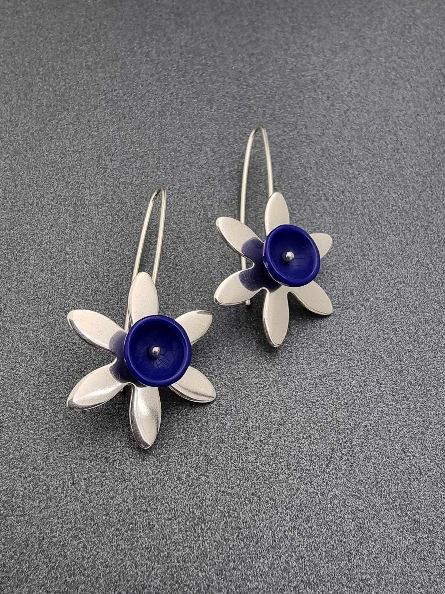 GARDEN GLORY- Flower long hook earrings