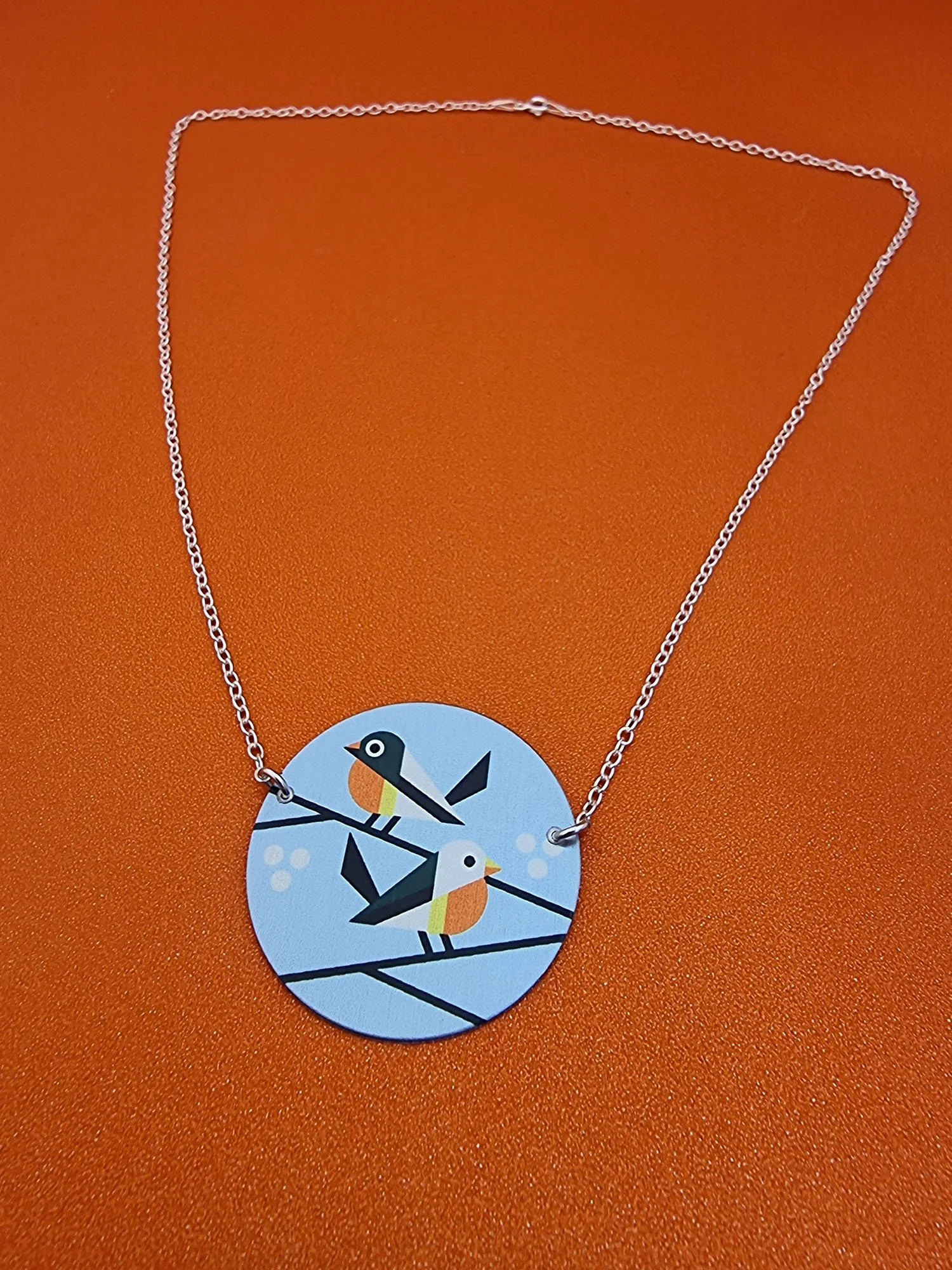 Garden Birds graphic printed jewellery — erin.k - creative studio