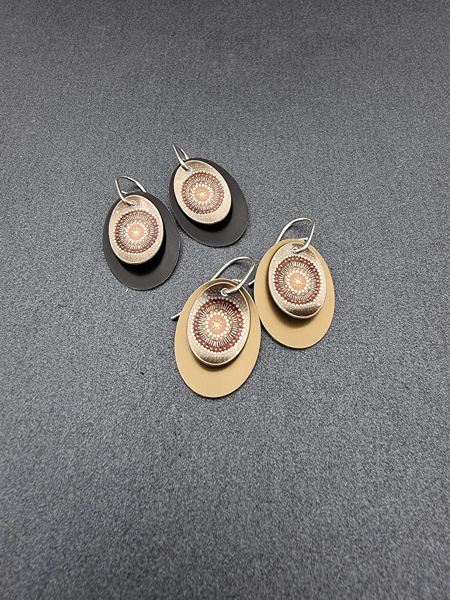 KOORIE TALES - Community Spirit double oval earrings