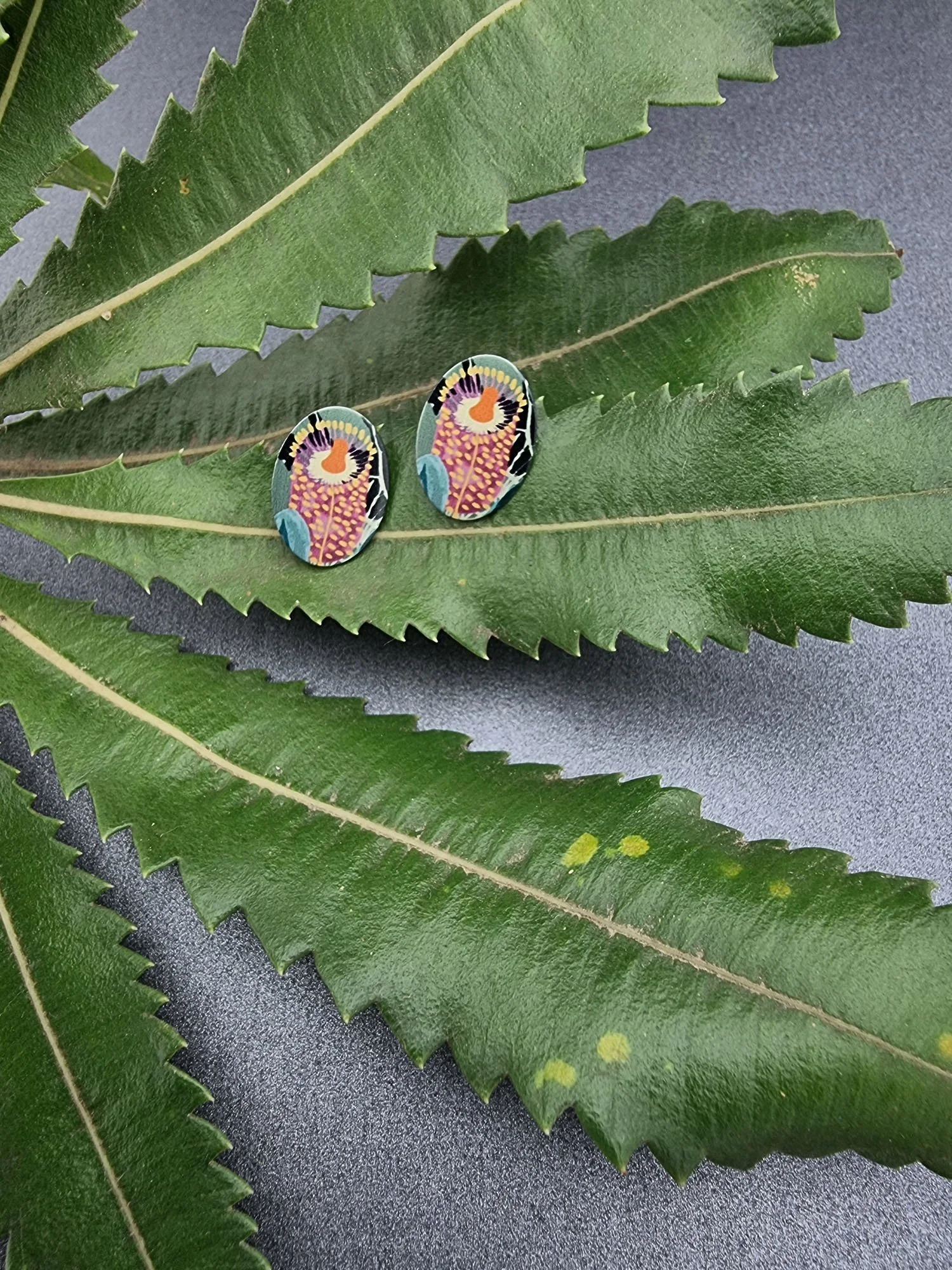 BUSH WALK – Banksia oval stud #2