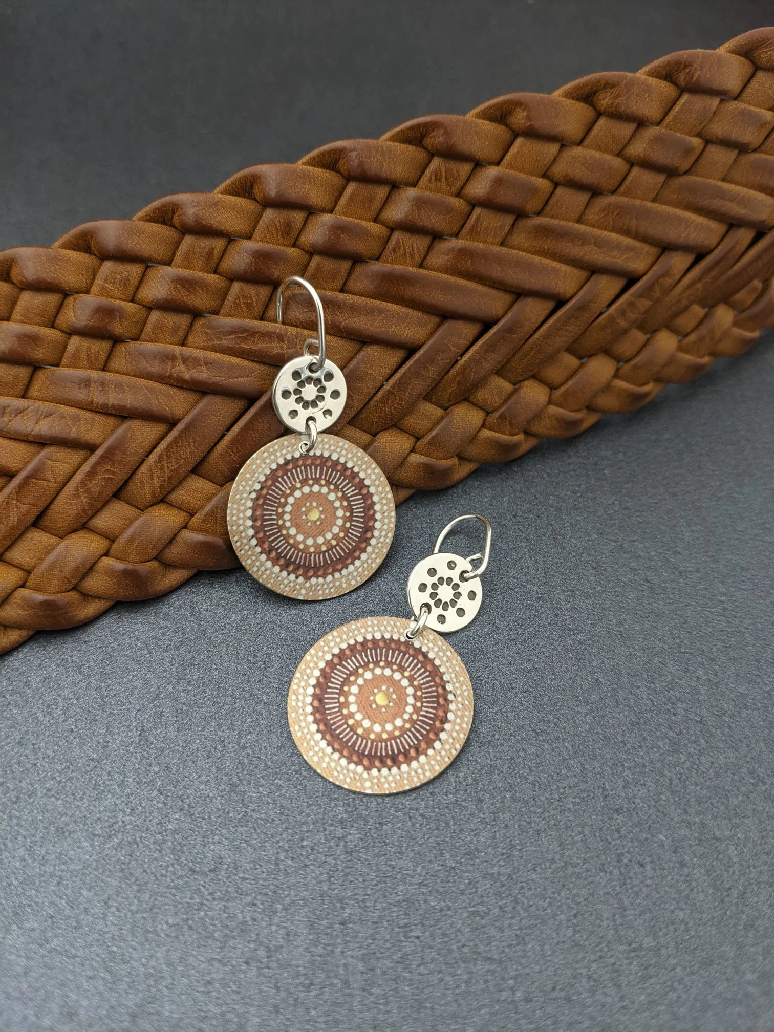 KOORIE TALES - Community Spirit silver dotty earrings