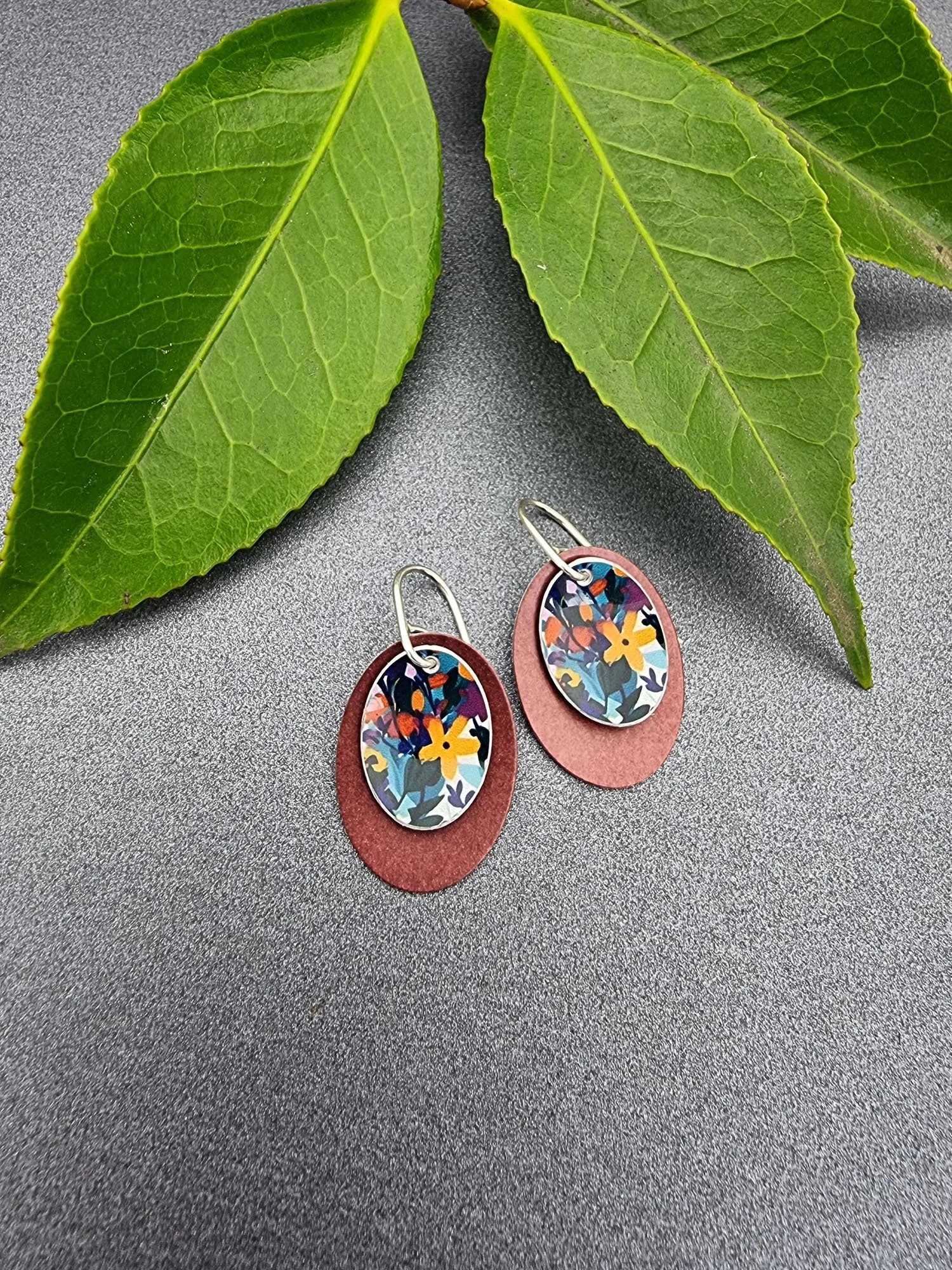 FLORETTE – Wildflower double oval earrings