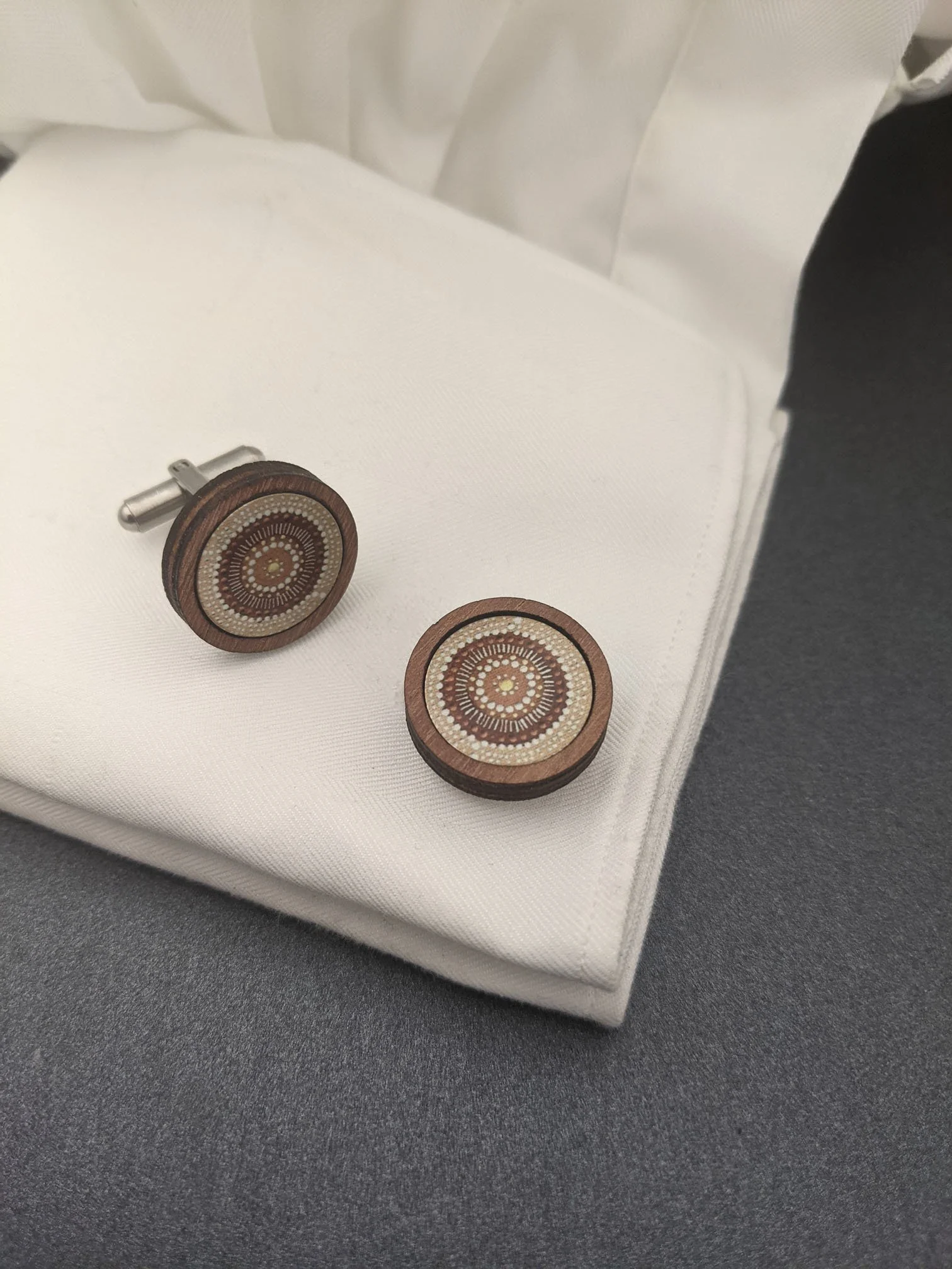 KOORIE TALES - Community Spirit timber cufflinks