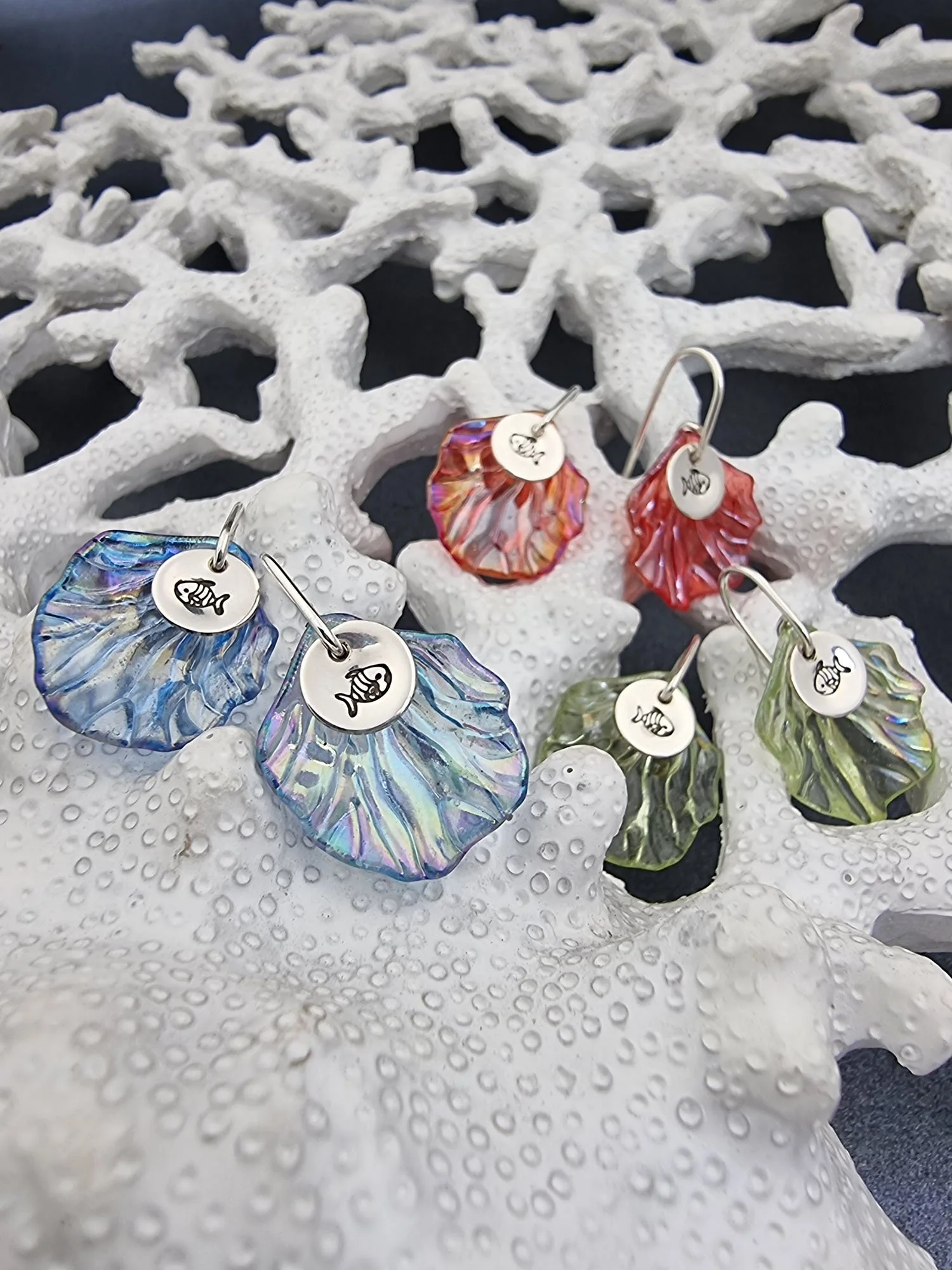SEASCAPE – Acrylic seaweed fish earrings