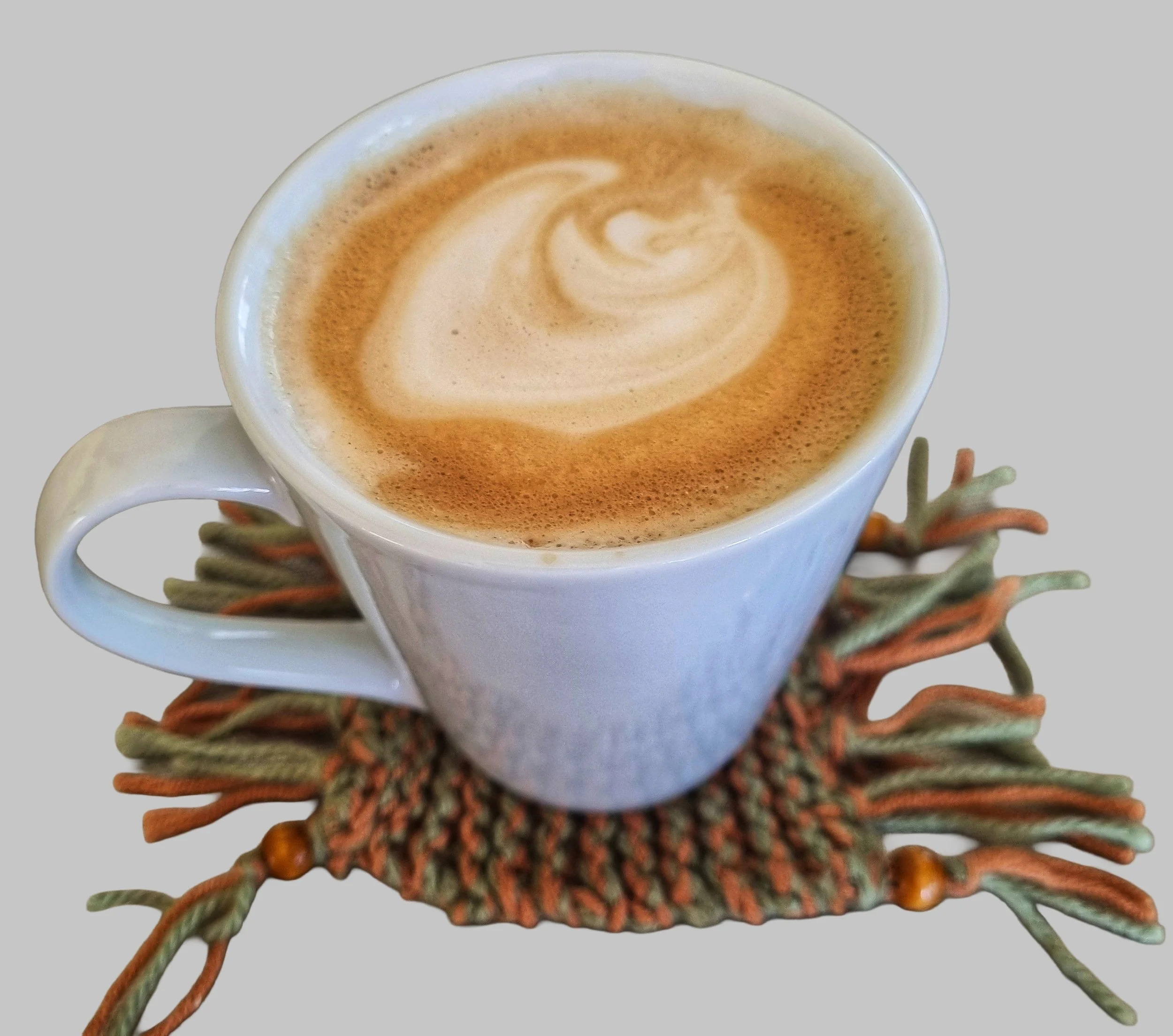 Mocha boho mug rug creating a simply stylish accessory