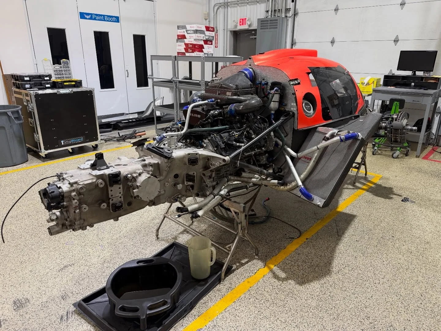 Hope they know how to put her back together. Joking. @rileymotorsports it&rsquo;s going through her with a fine tooth comb.