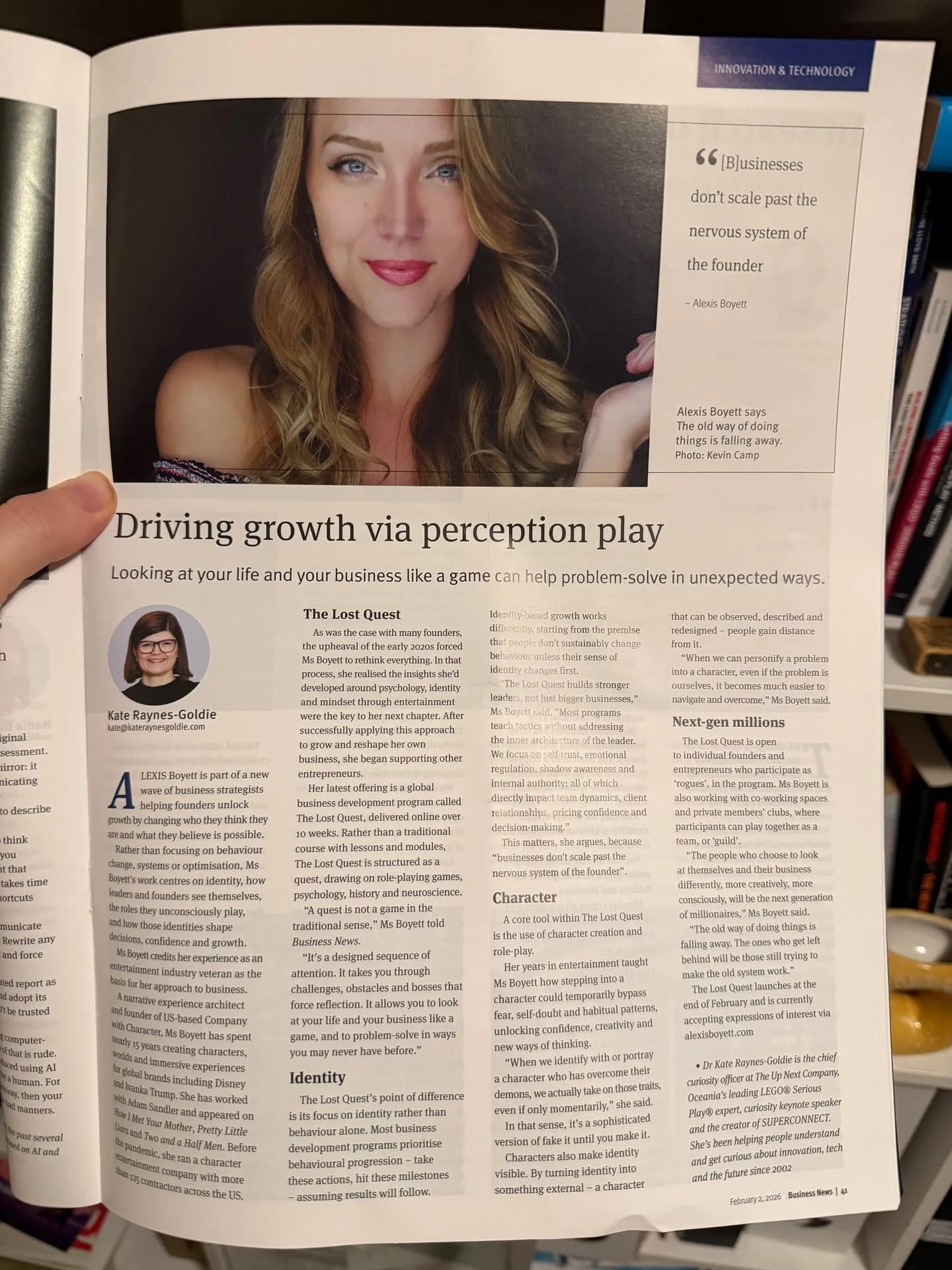 What if you needed to treat business growth less like a spreadsheet, and more like a role-playing game?

Alexis Boyett is part of a new wave of business strategists helping founders unlock growth by changing who they think they are - and what they be