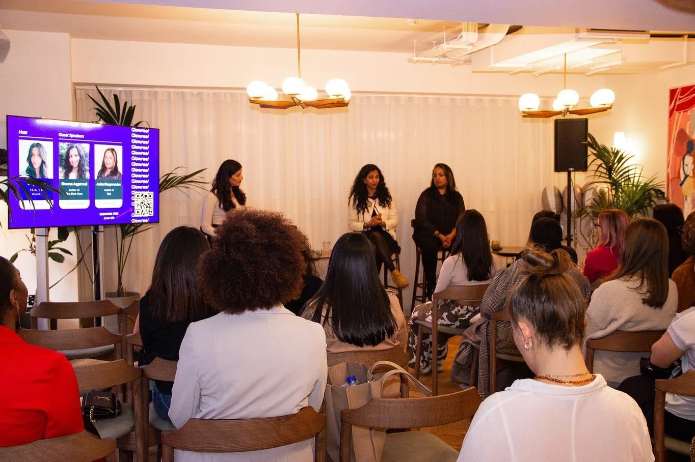 Feeling galvanised after last night's Glowreel x Soho House live conversation event with Shweta Aggarwaal, author of The Black Rose (@theblackroseway ) and Anita Bhagwandas, author of Ugly (@itsmeanitab ). 

We're so grateful to Shweta and Anita for 