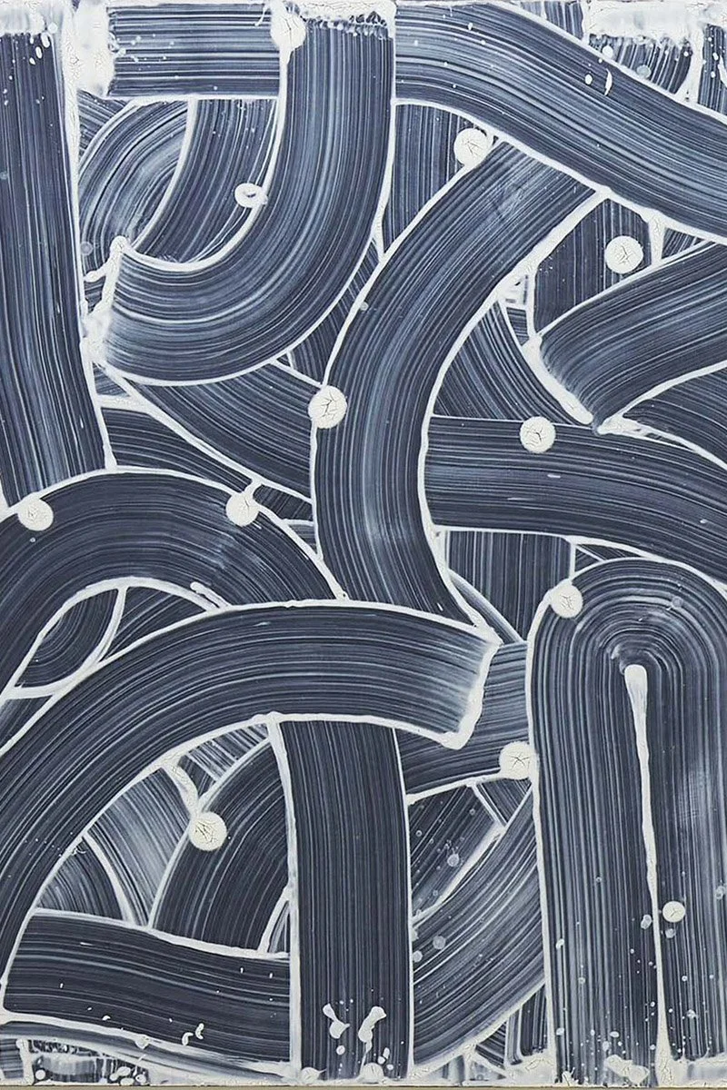 Sour Milk Painting, sour milk on acrylic ground