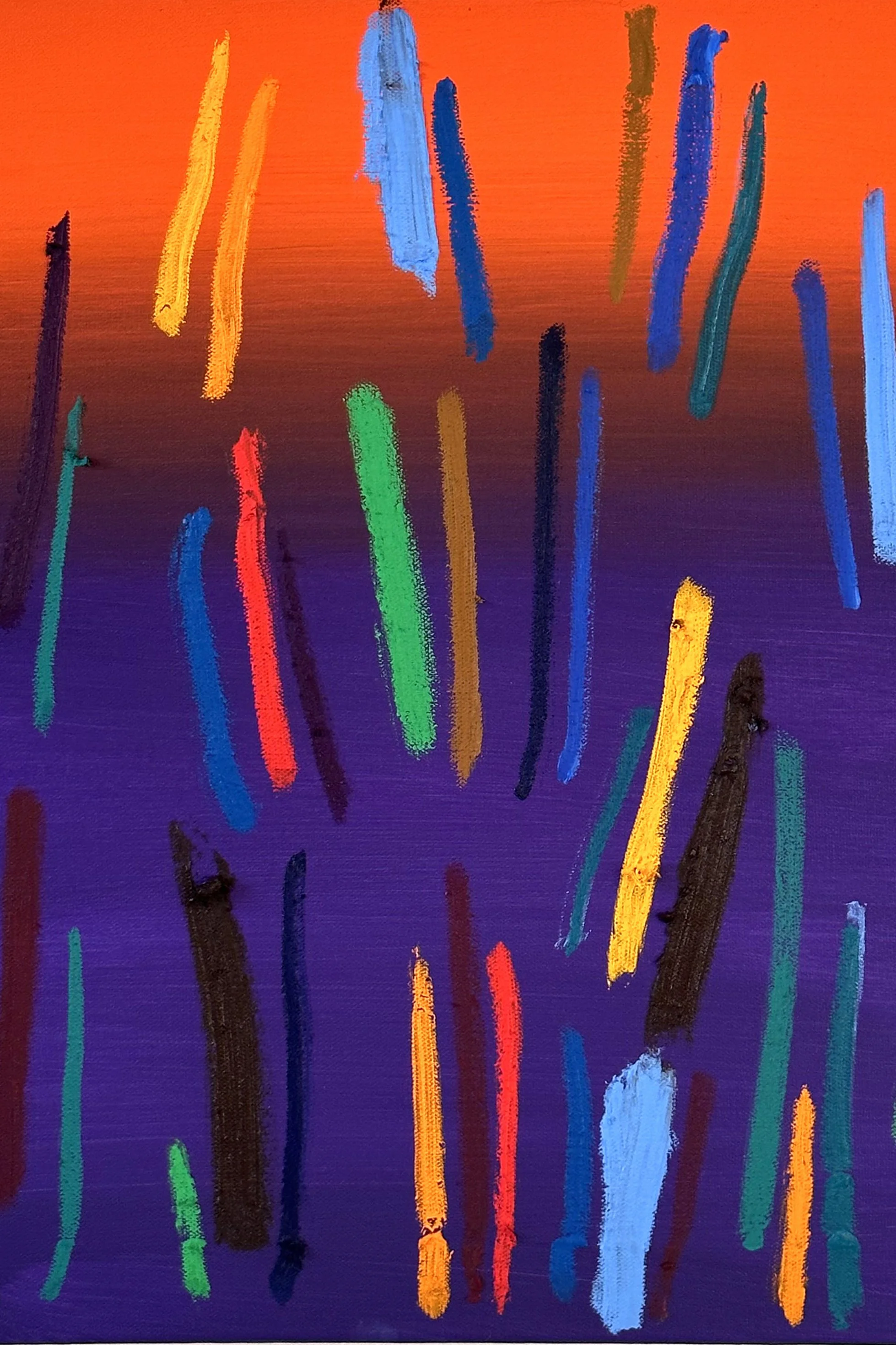 line, ongoing, paint applied through linear gestures, testing tension between control and flow