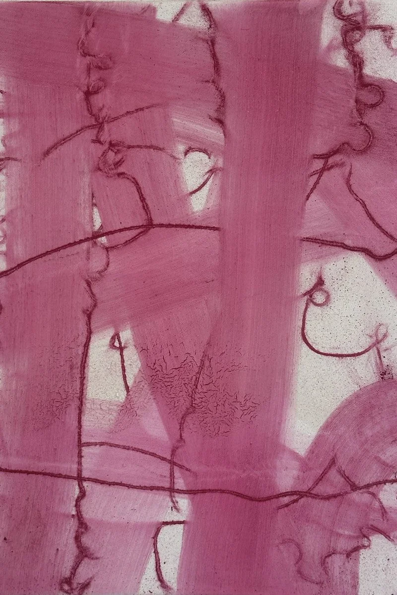 Strings, pigment on canvas