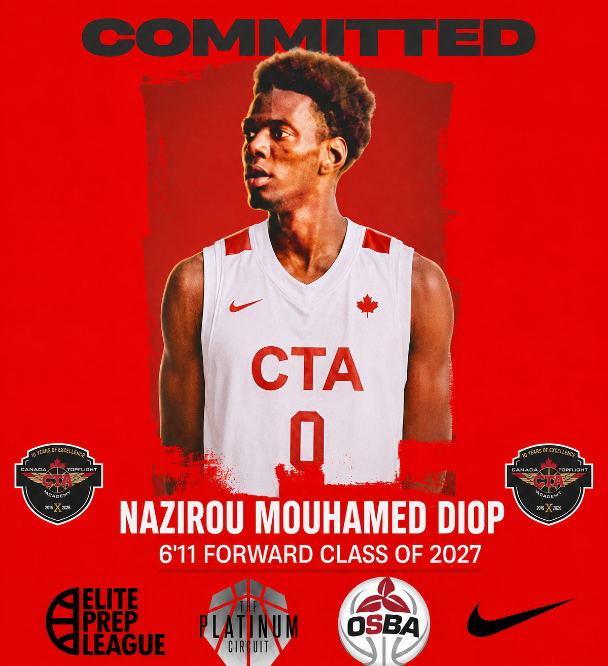 Nazirou Mouhamed Diop Commits to Canada Topflight Academy: A 6’11 Prospect Emerging from Senegal