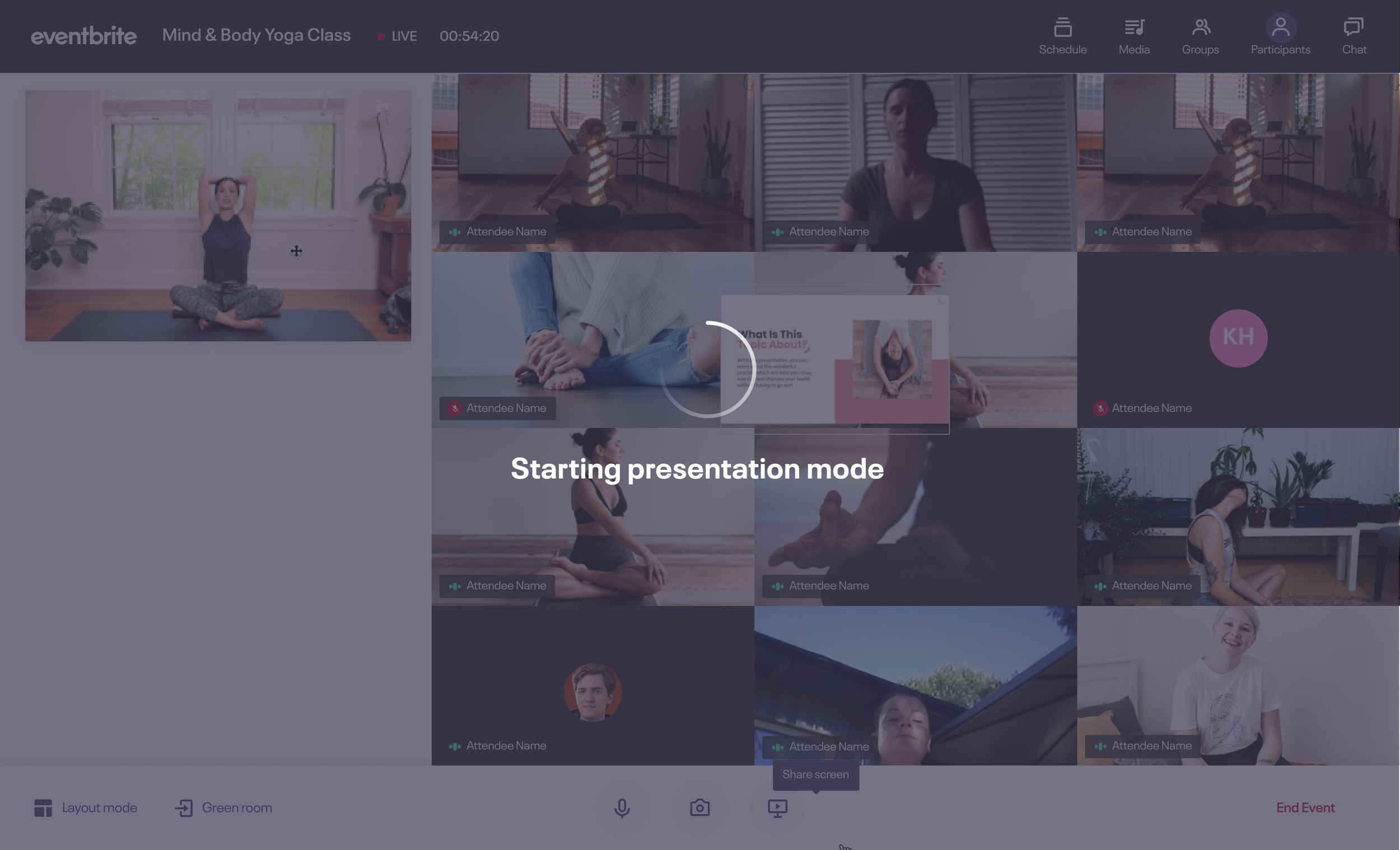 Presentation mode