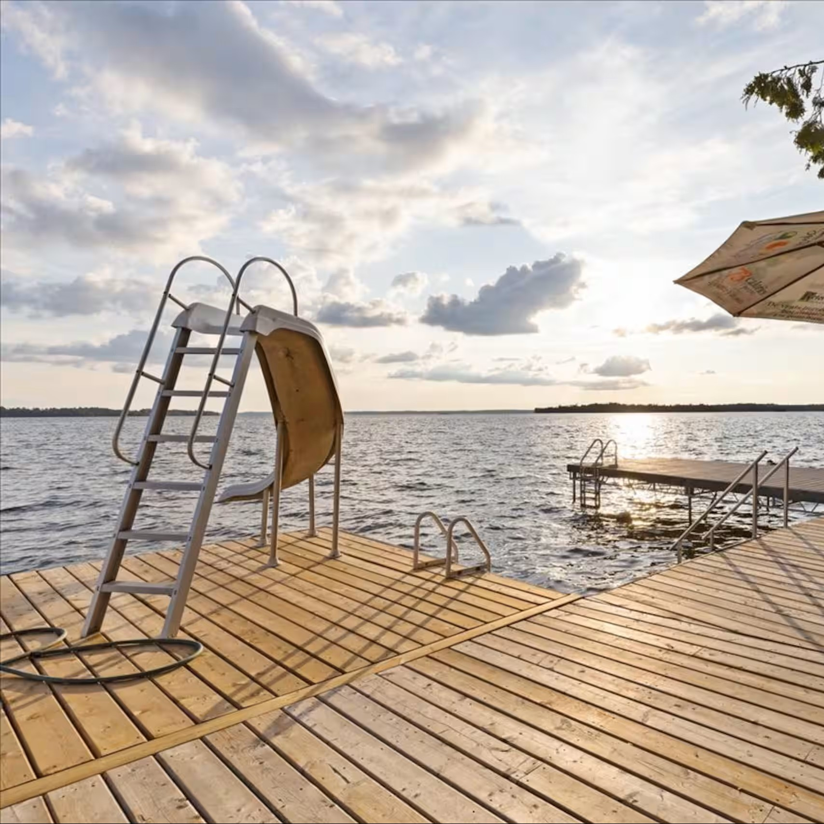 Lakeside deck