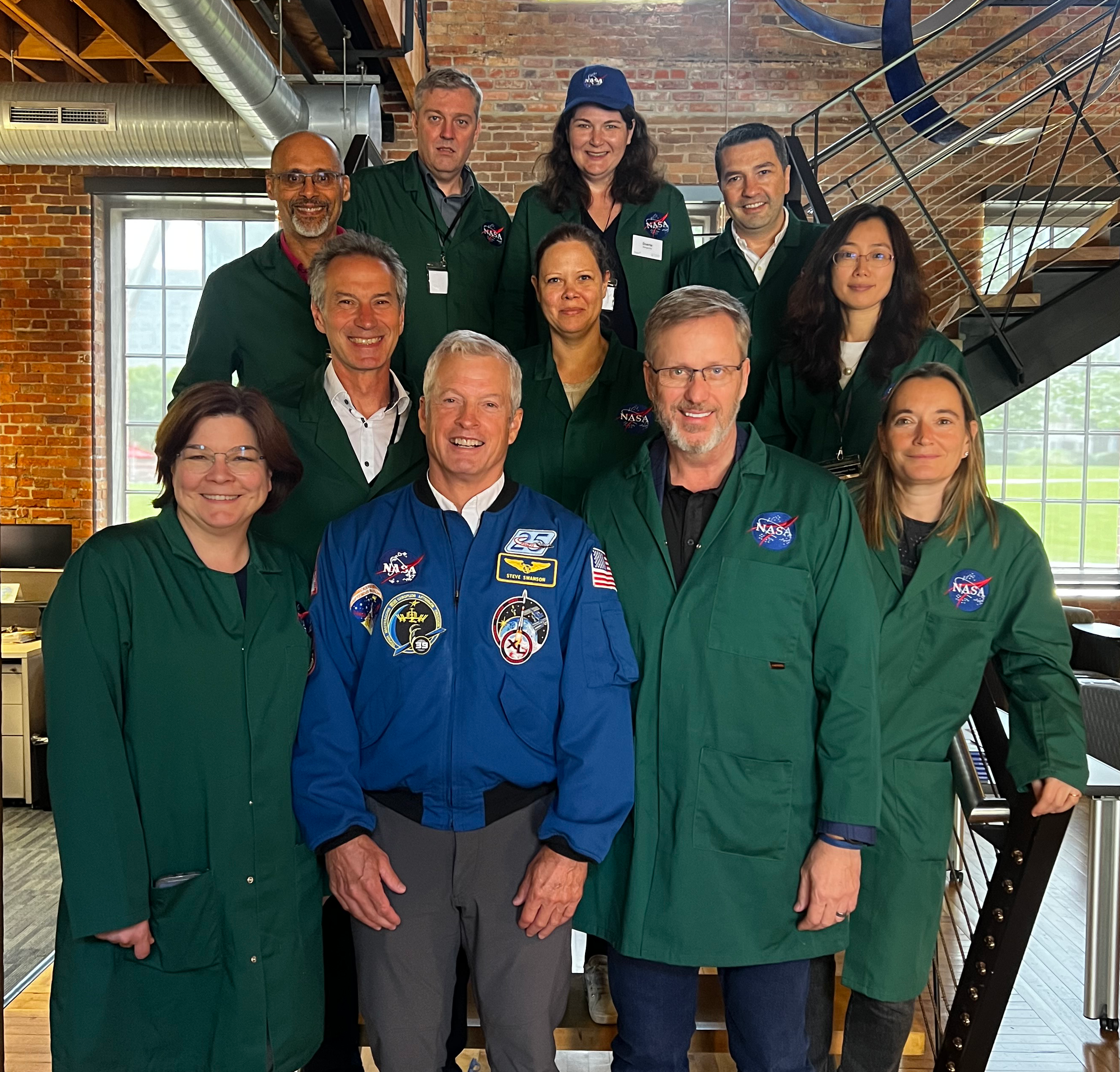 Astronaut & ISS Commander Steve Swanson with NASA Style Simulation group