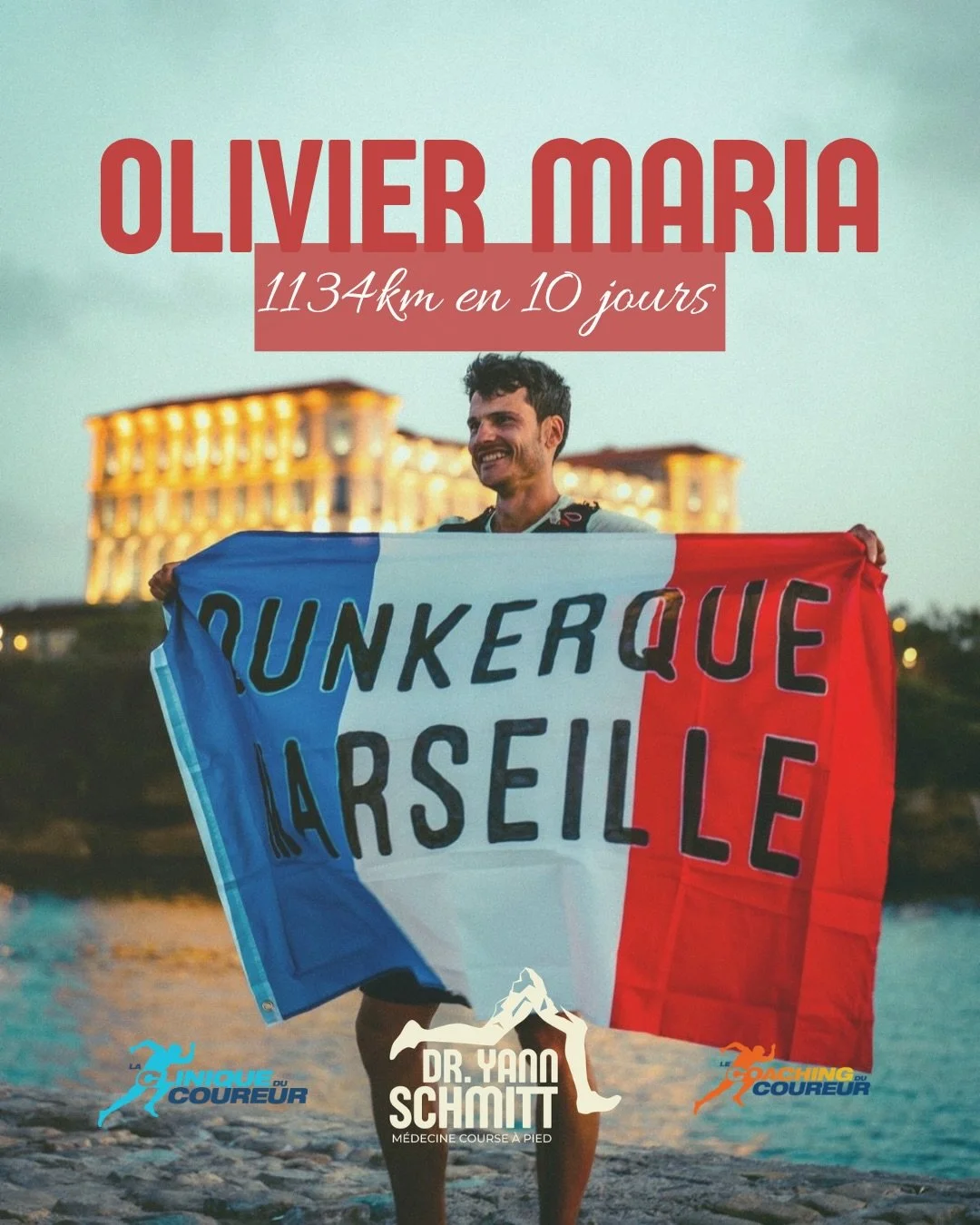 🏃🏻1134 km. 
⏱️10 jours 11 h 50. 
👣 En sandales.

Olivier a accompli un d&eacute;fi immense.

Apr&egrave;s l&rsquo;exp&eacute;rience de l&rsquo;an dernier, 
il a su ajuster son projet, 
affiner son approche, 
et aller au bout de cette travers&eacut