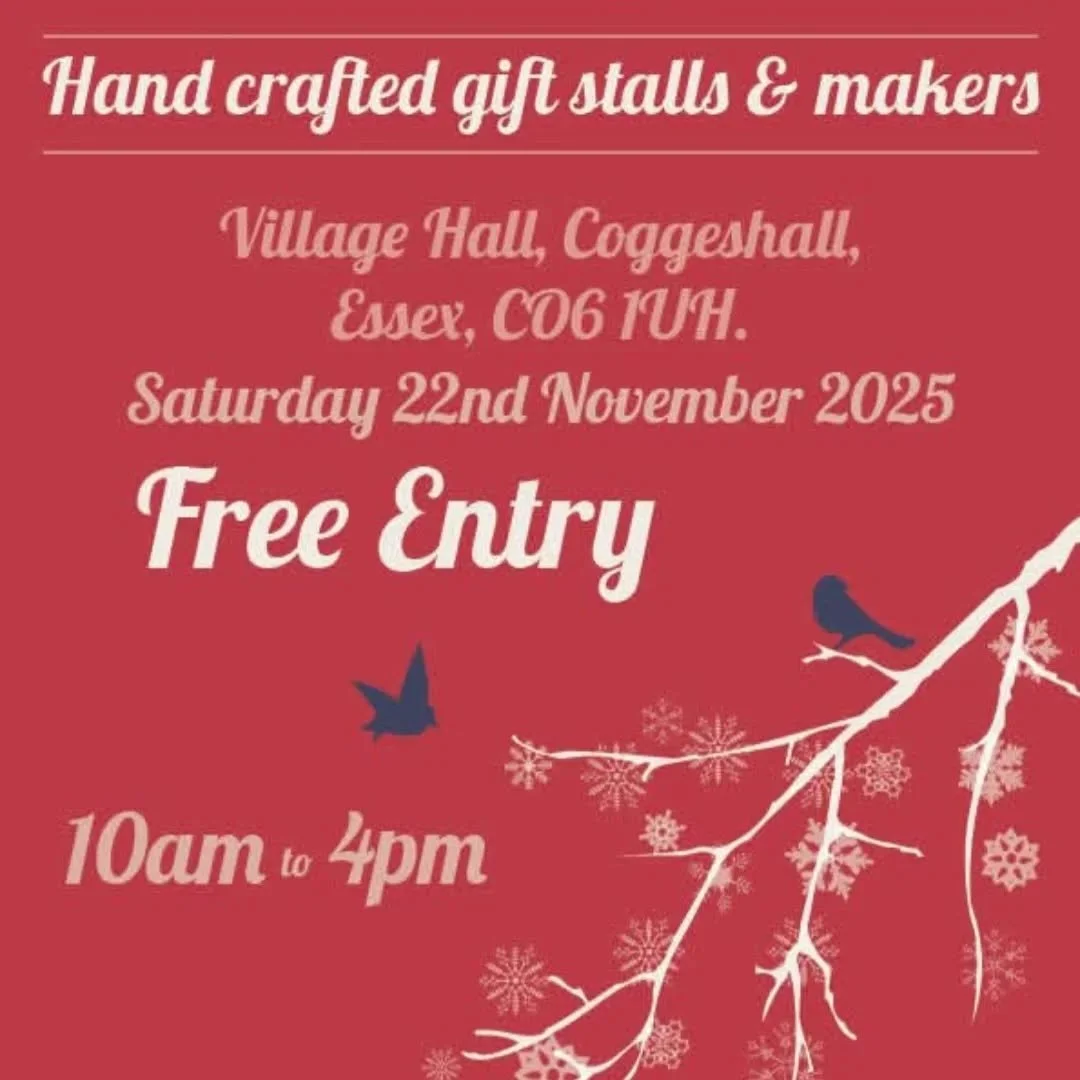 Looking forward to our next Christmas stall at the village Hall, Coggeshall on Saturday 22 November, 10am to 4pm.
