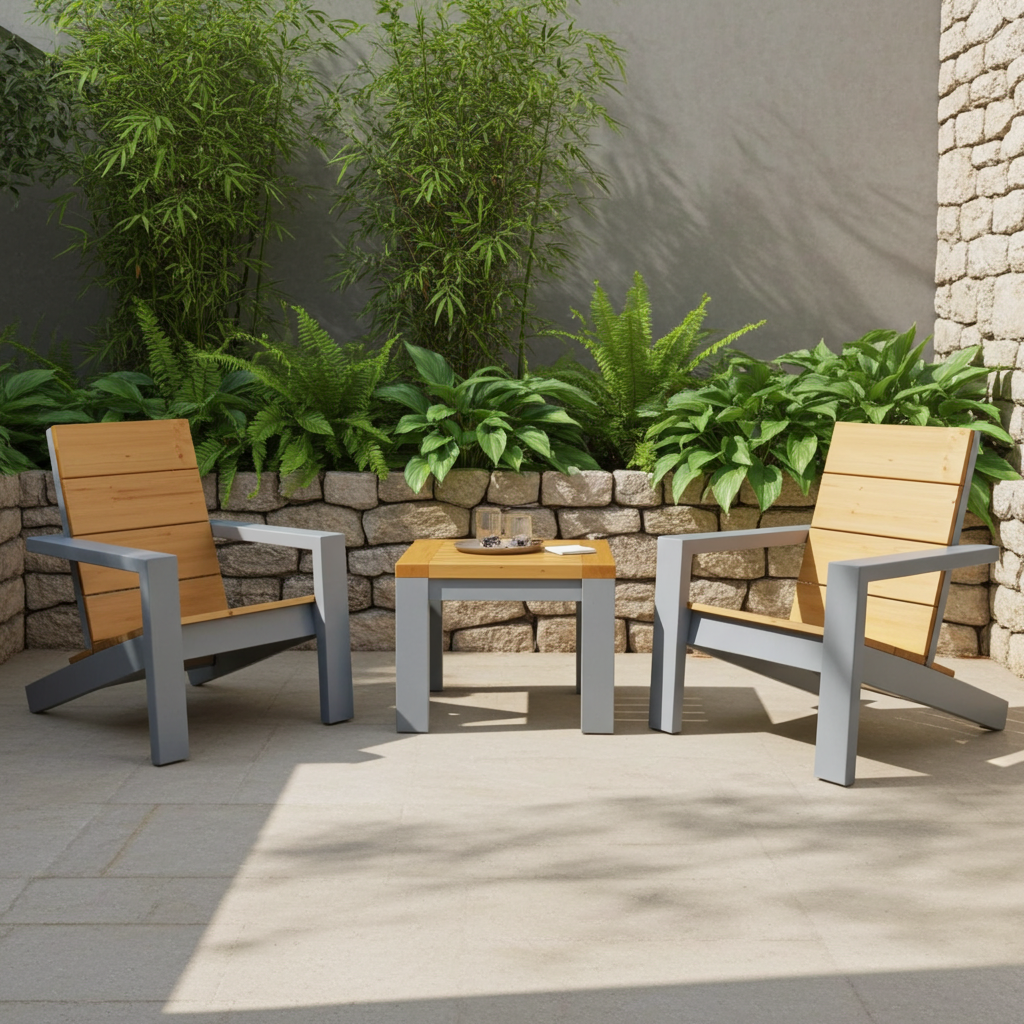 Garden Loungers & Table