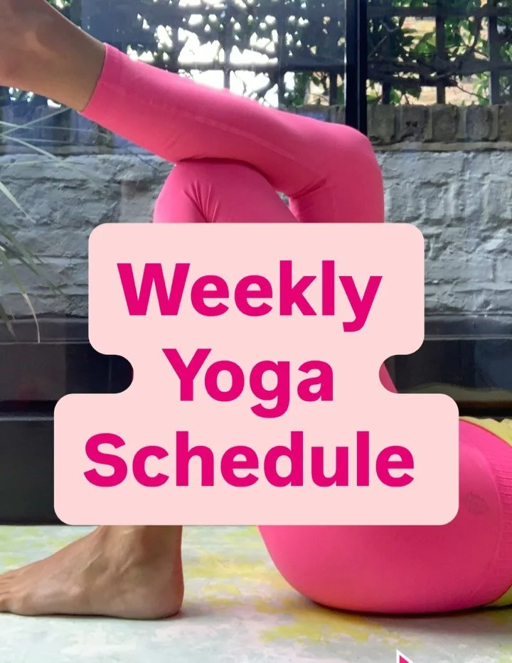 Weekly schedule;

Monday 

8.45 Hatha online 

10am yoga for cancer online (vickyfox-yoga.com)

1pm yoga for cancer online and in-person @futuredreamscharity 

Wednesday

10.45 Hatha @homewellnessuk 

12 yoga for cancer + tea

Thursday 

11am yoga fo