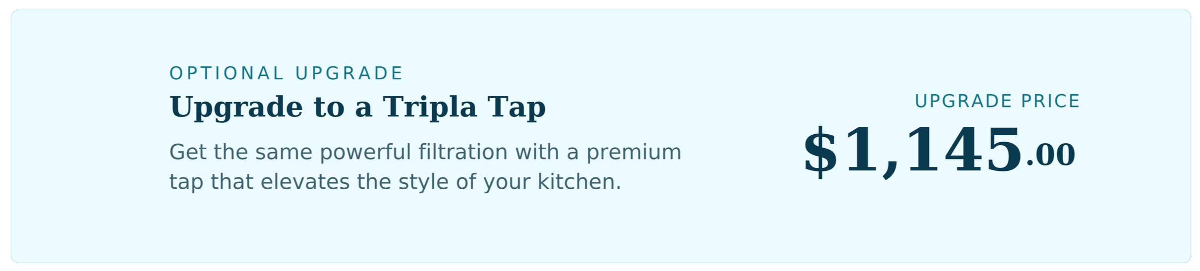 TA245 twin undersink water filtration system installed under a Perth kitchen sink, with dedicated filtered water tap
