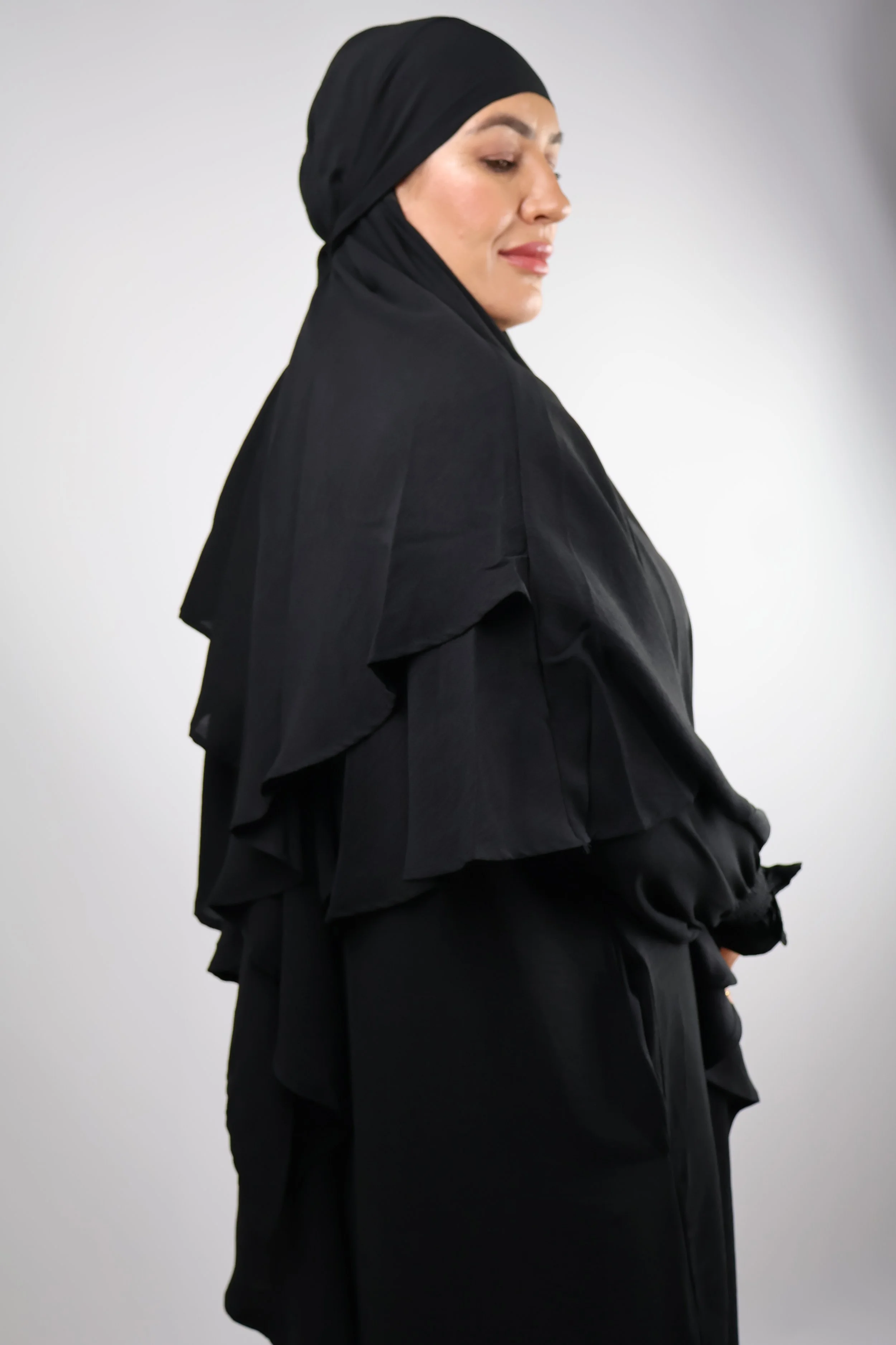 Two Piece Khimar - Black