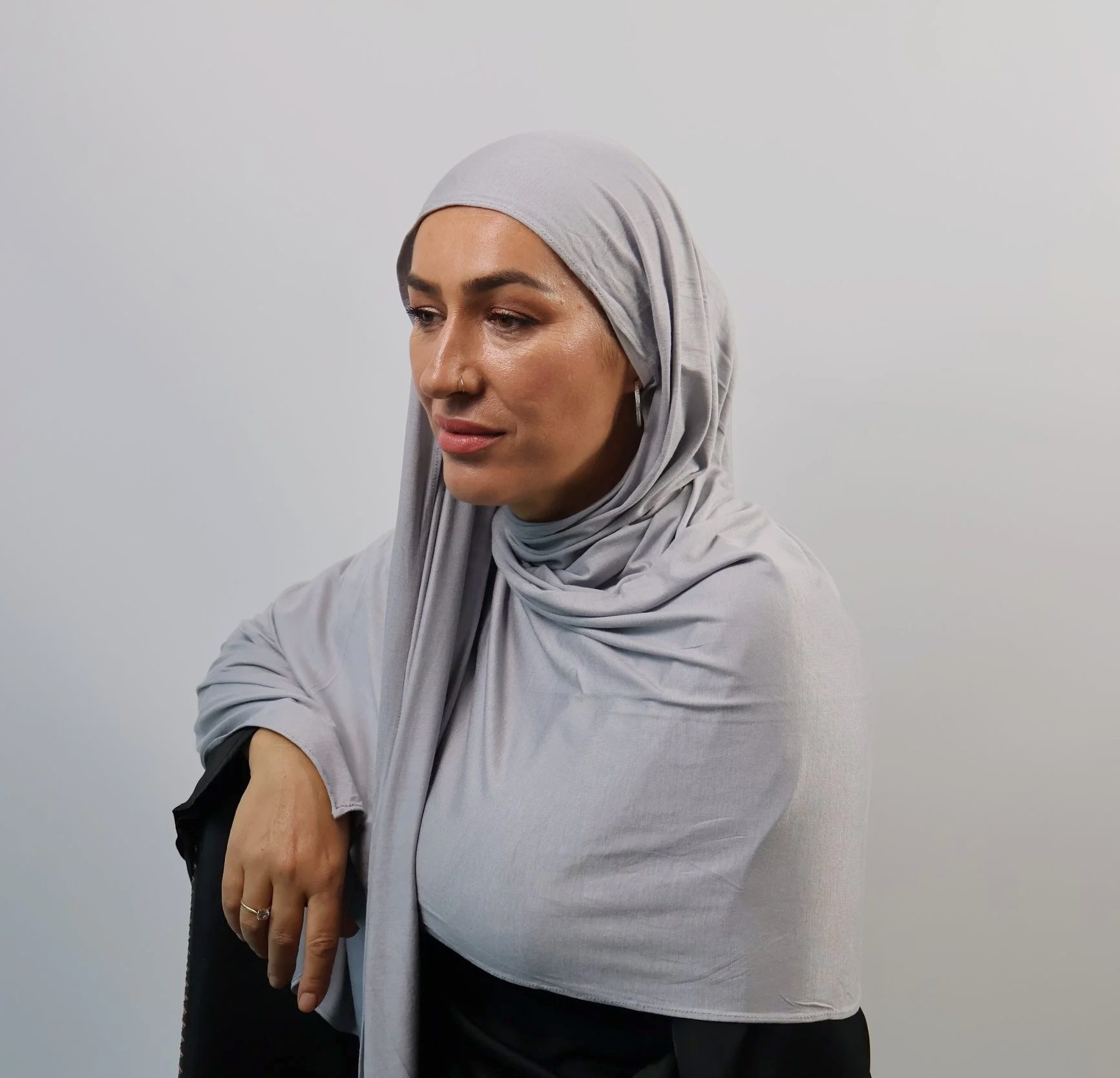 Jersey Hijab Ash Grey