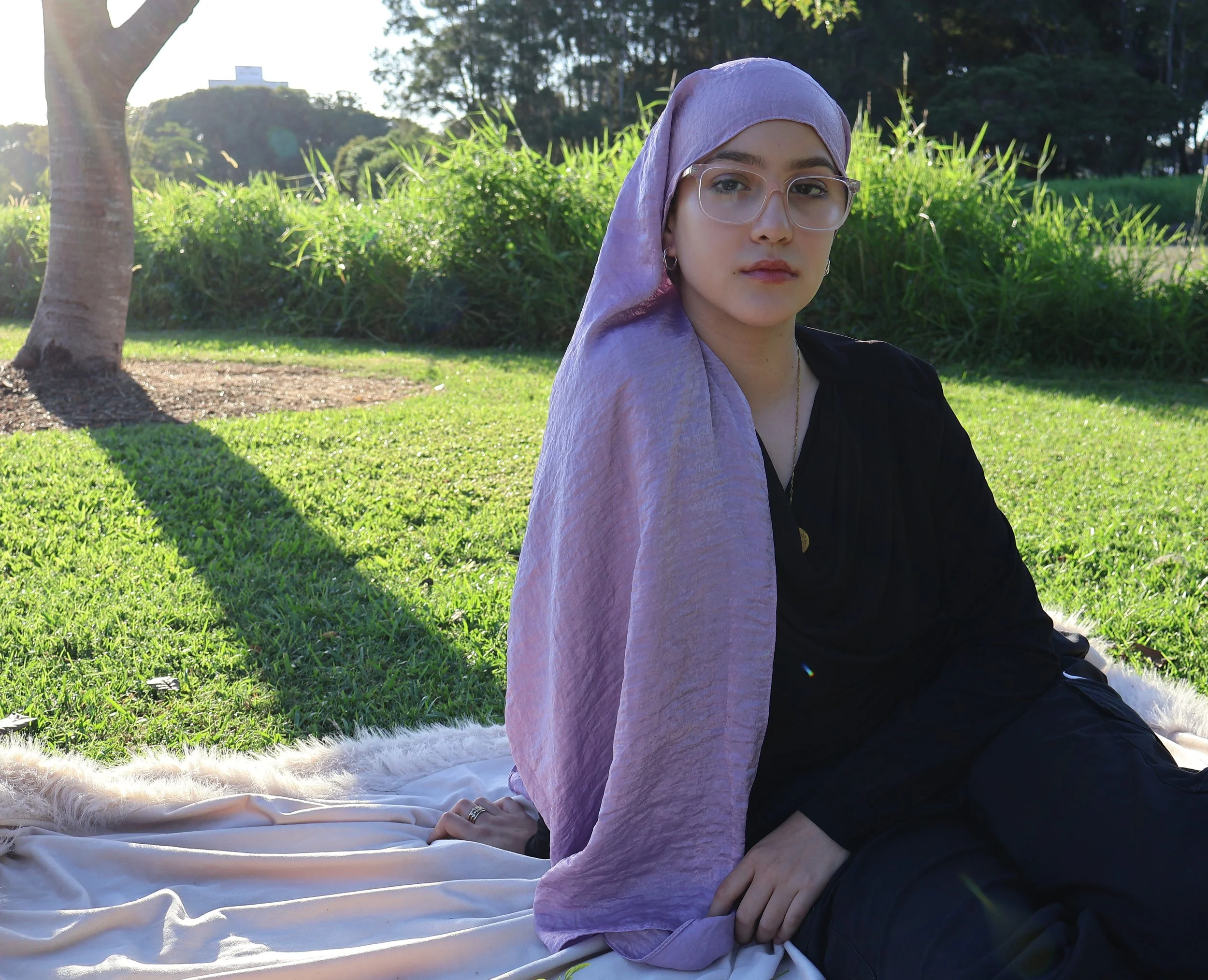 Velvet Hijab – Lavender Purple