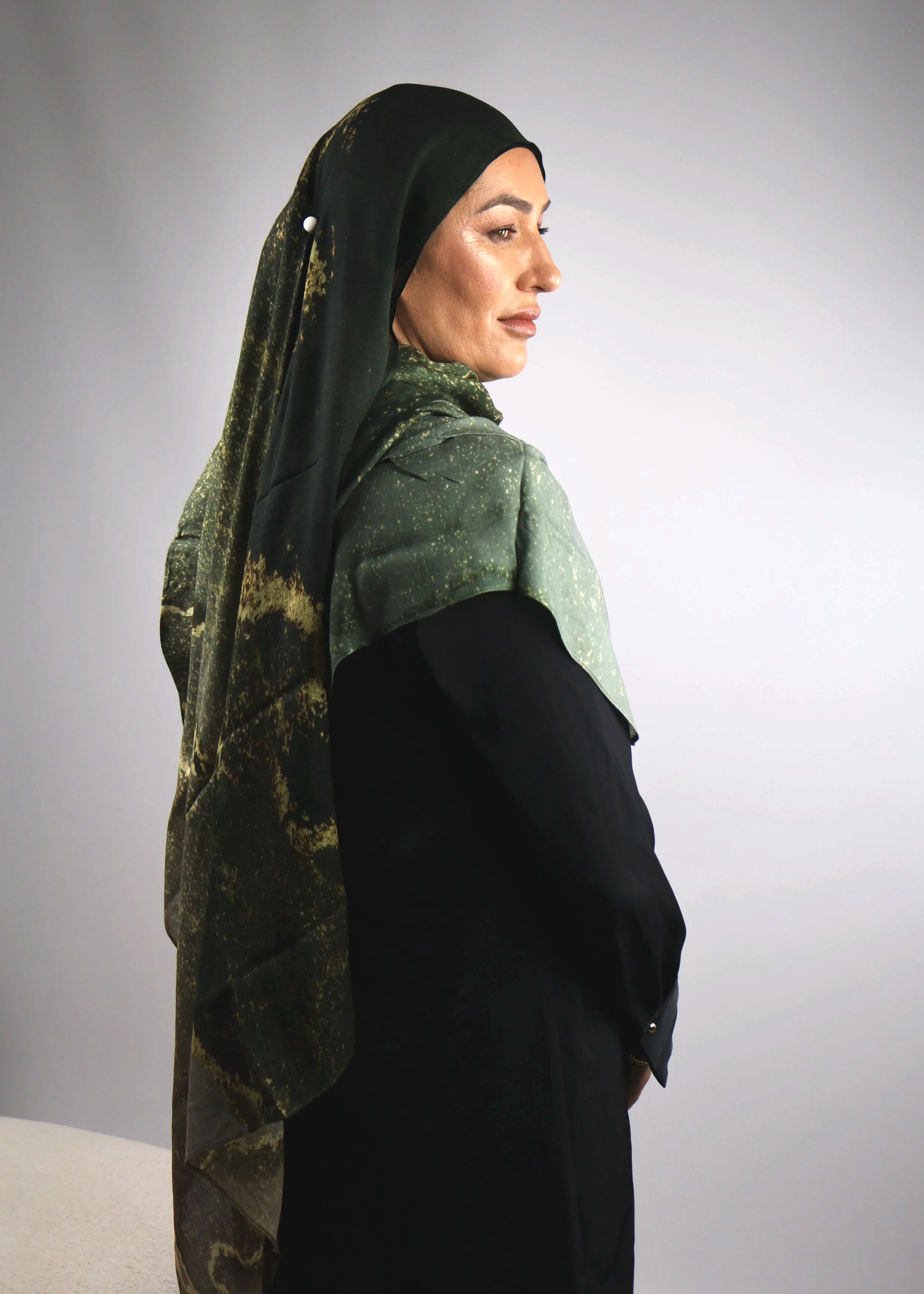 Premium Modal Hijab – Sand Flow Royalty