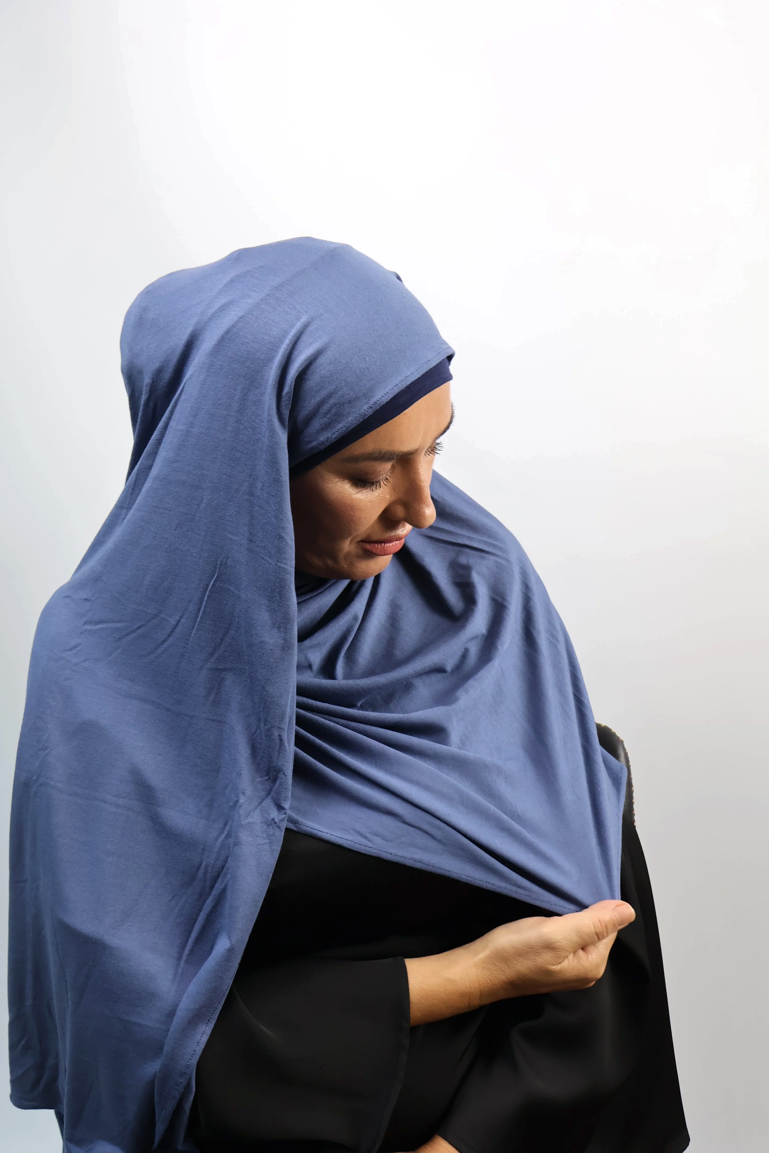 Premium Jersey Hijab Deep Navy