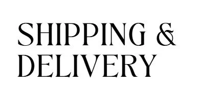 Text reading 'Shipping & Delivery' in bold black font
