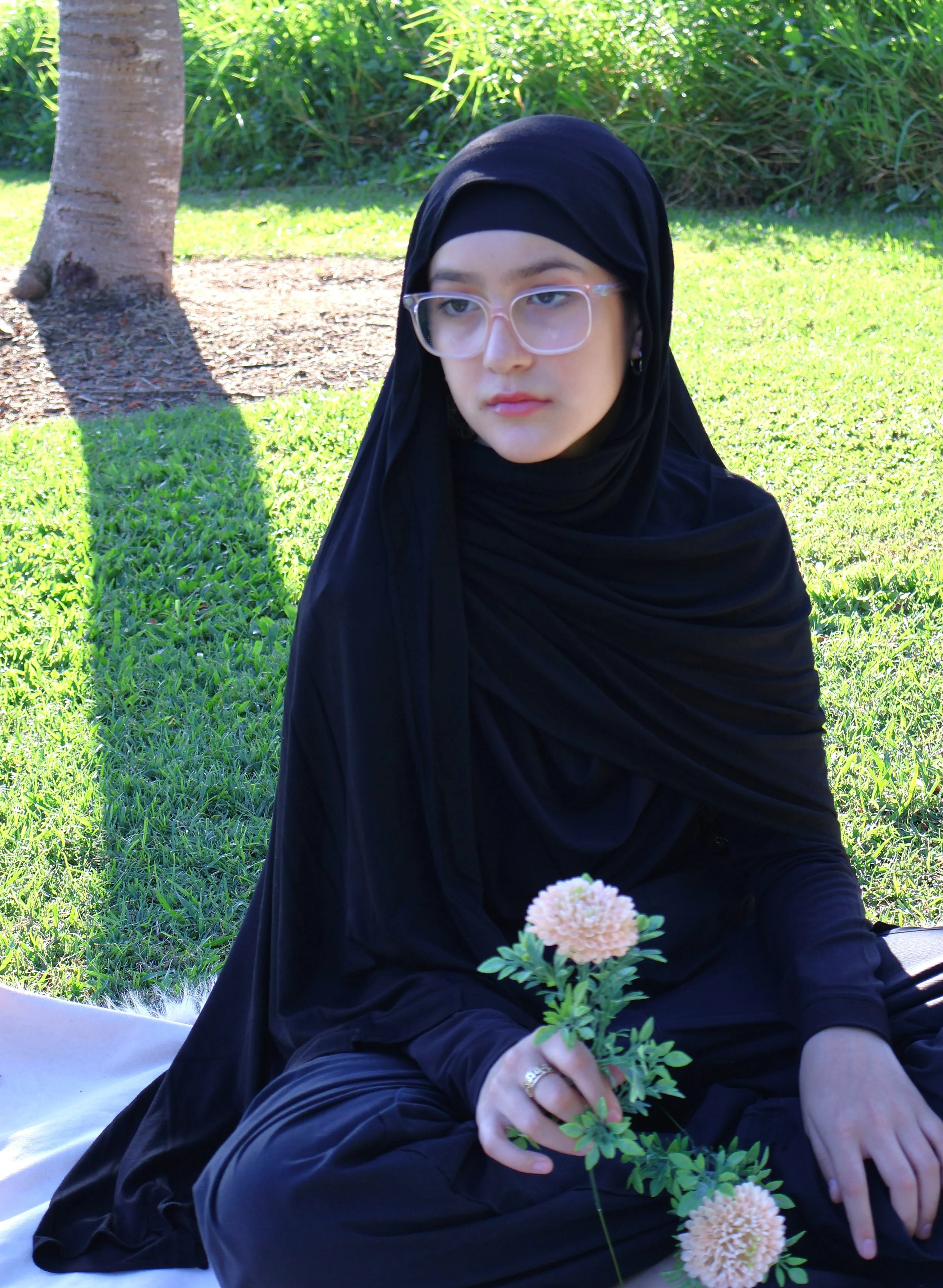 Premium Jersey Hijab Black