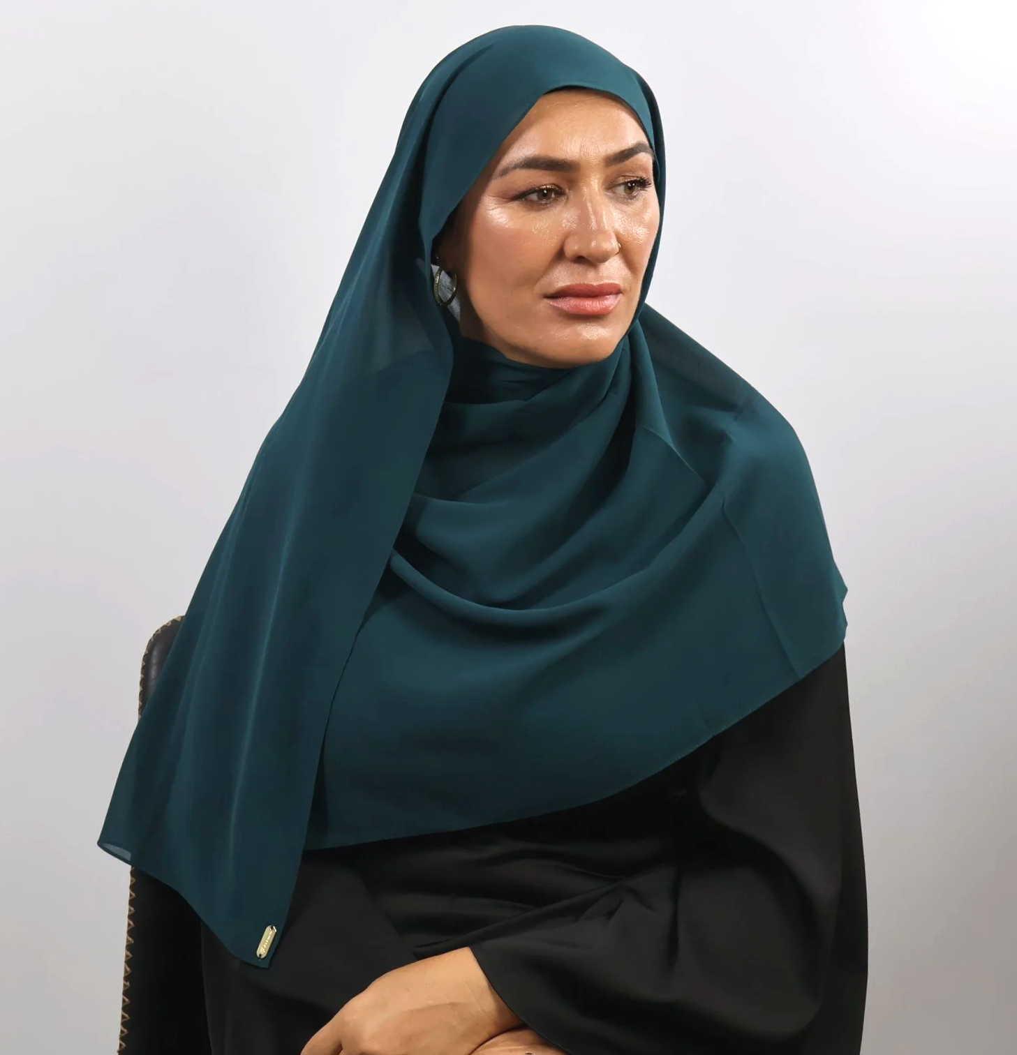 Premium Chiffon Hijab - Emerald Green