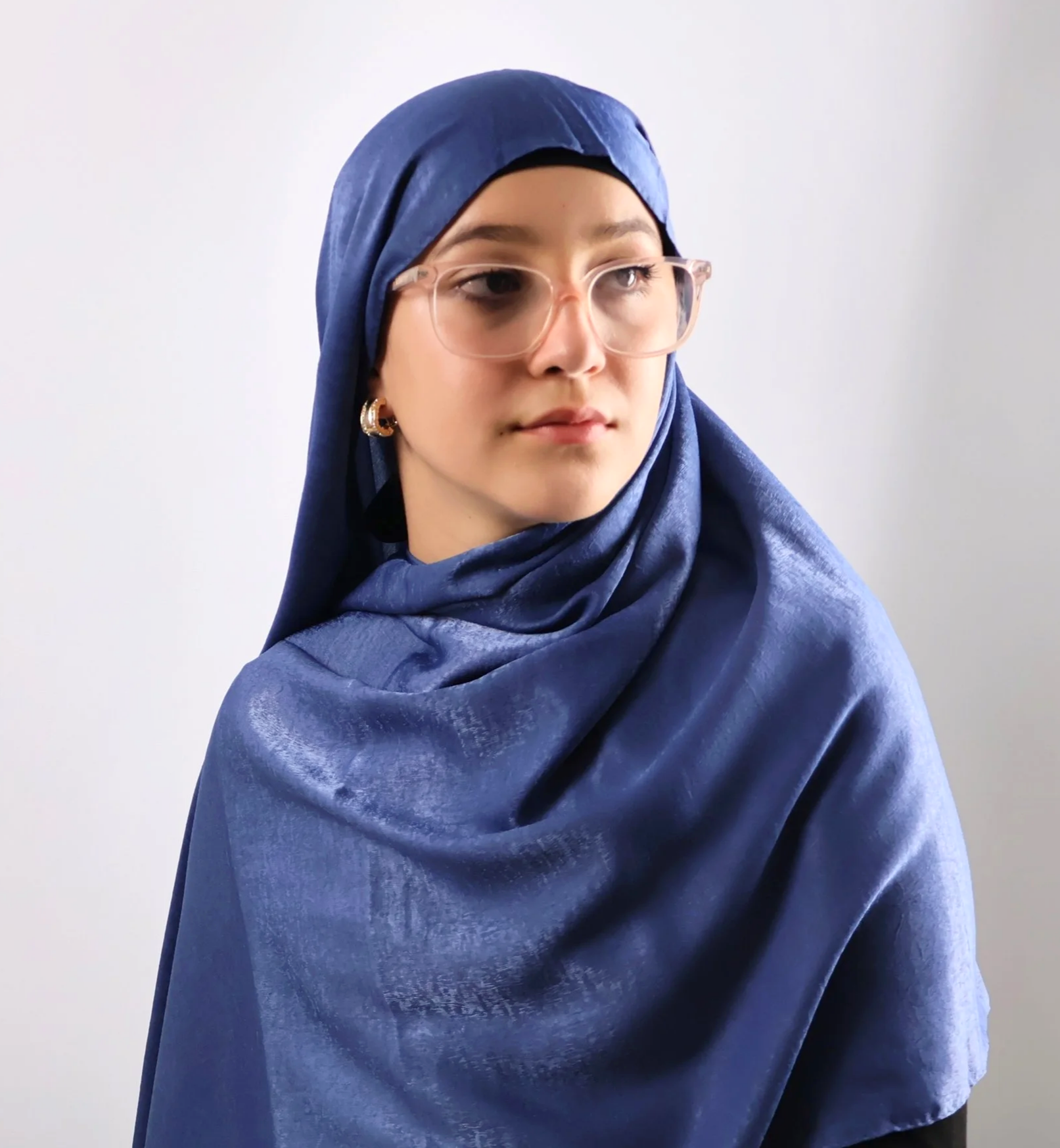 Velvet Hijab - Deep Ocean Blue