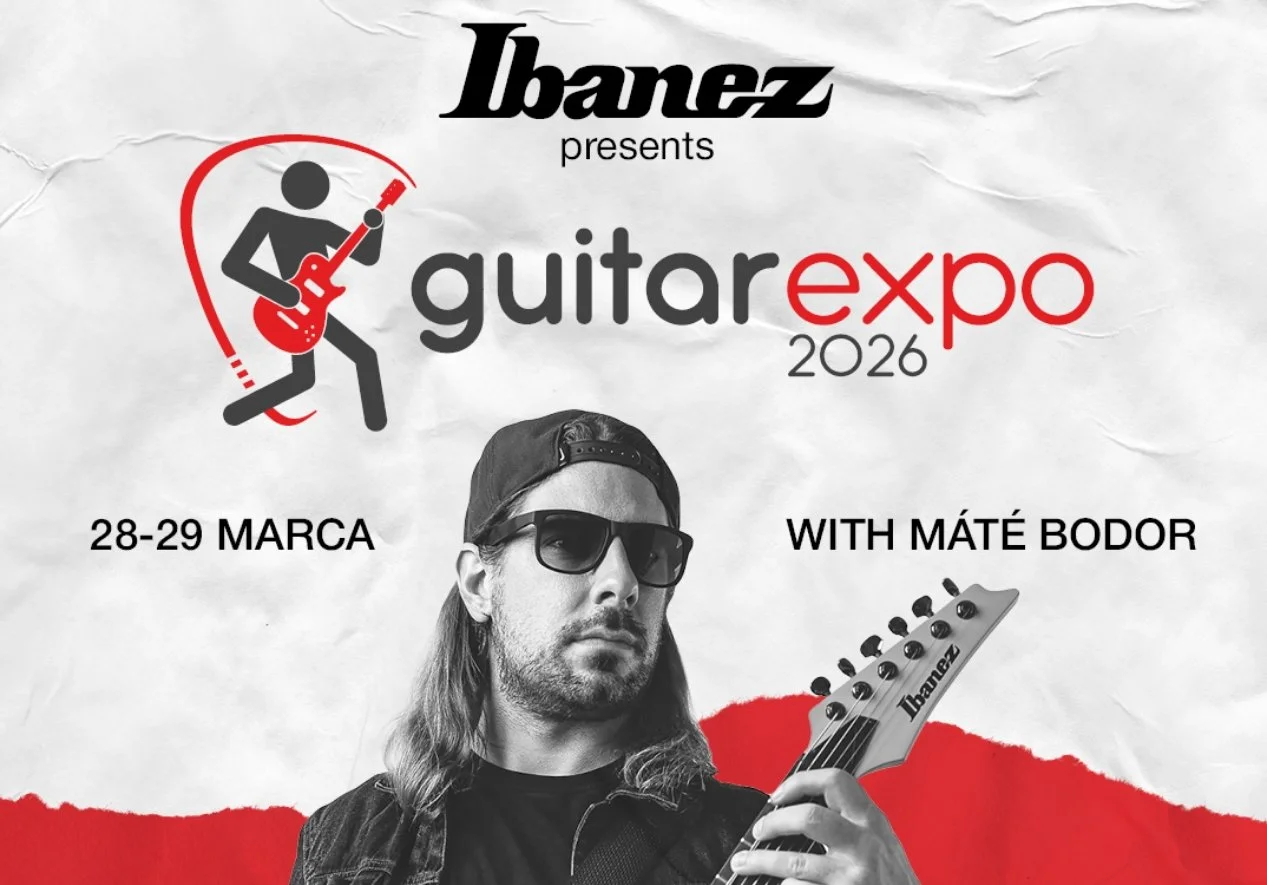 Máté Bodor, ambasador marki Ibanez, na scenie Guitar Expo!