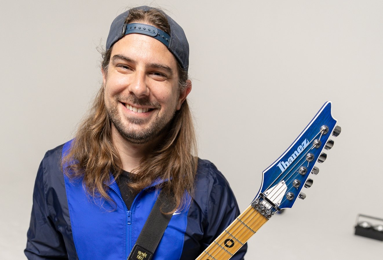 Máté Bodor, ambasador marki Ibanez, na scenie Guitar Expo!