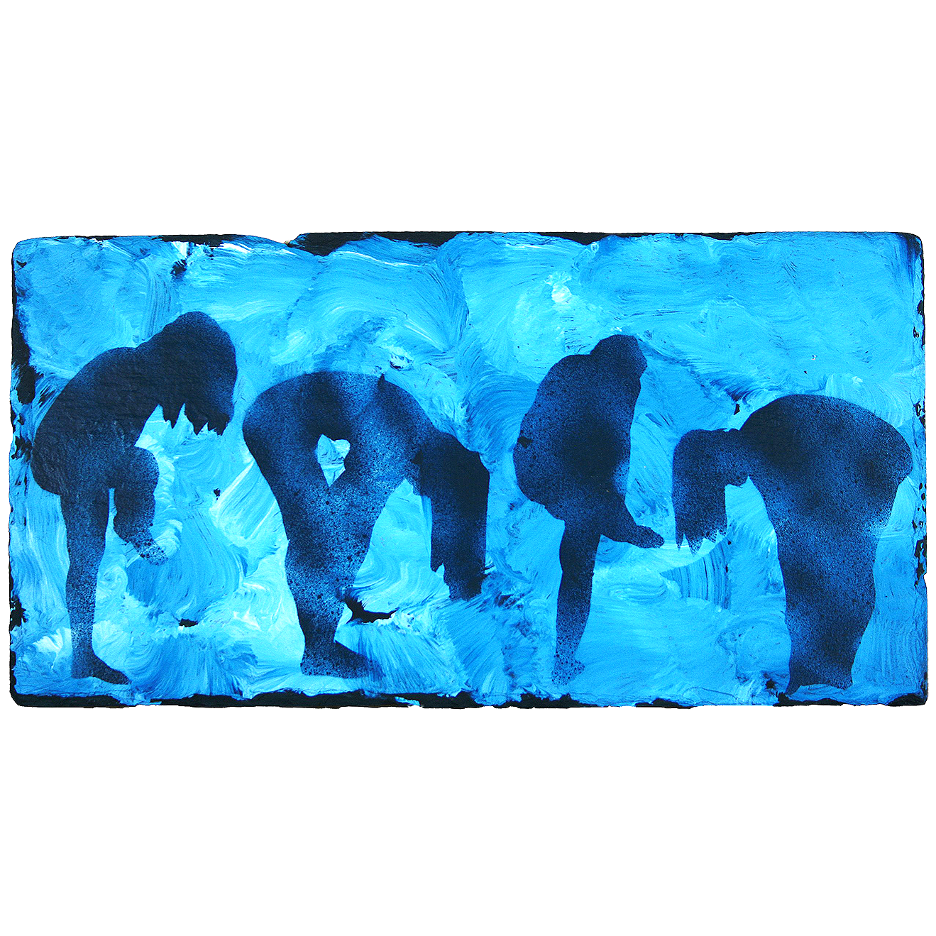 Four Blue Girls Showering