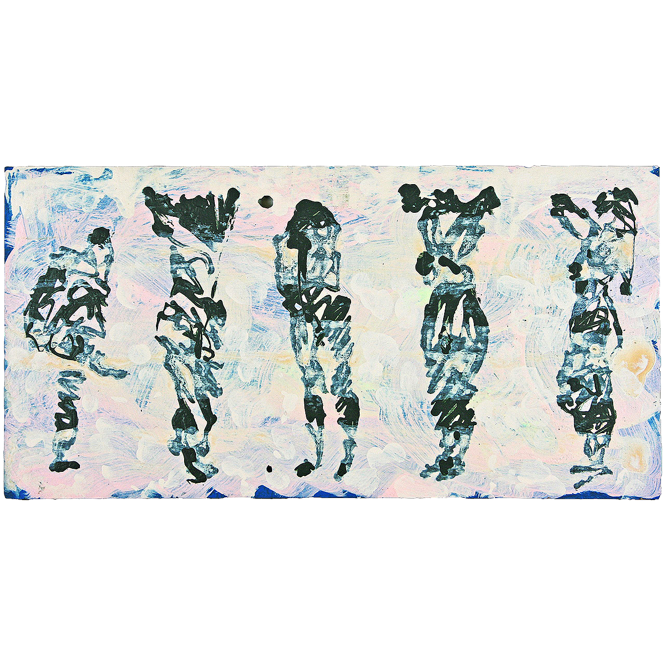 11.+Five+Black+Showerers+on+Pink%2C+Small+Slate+%28Landscape%29+by+Hector+ART+1.png