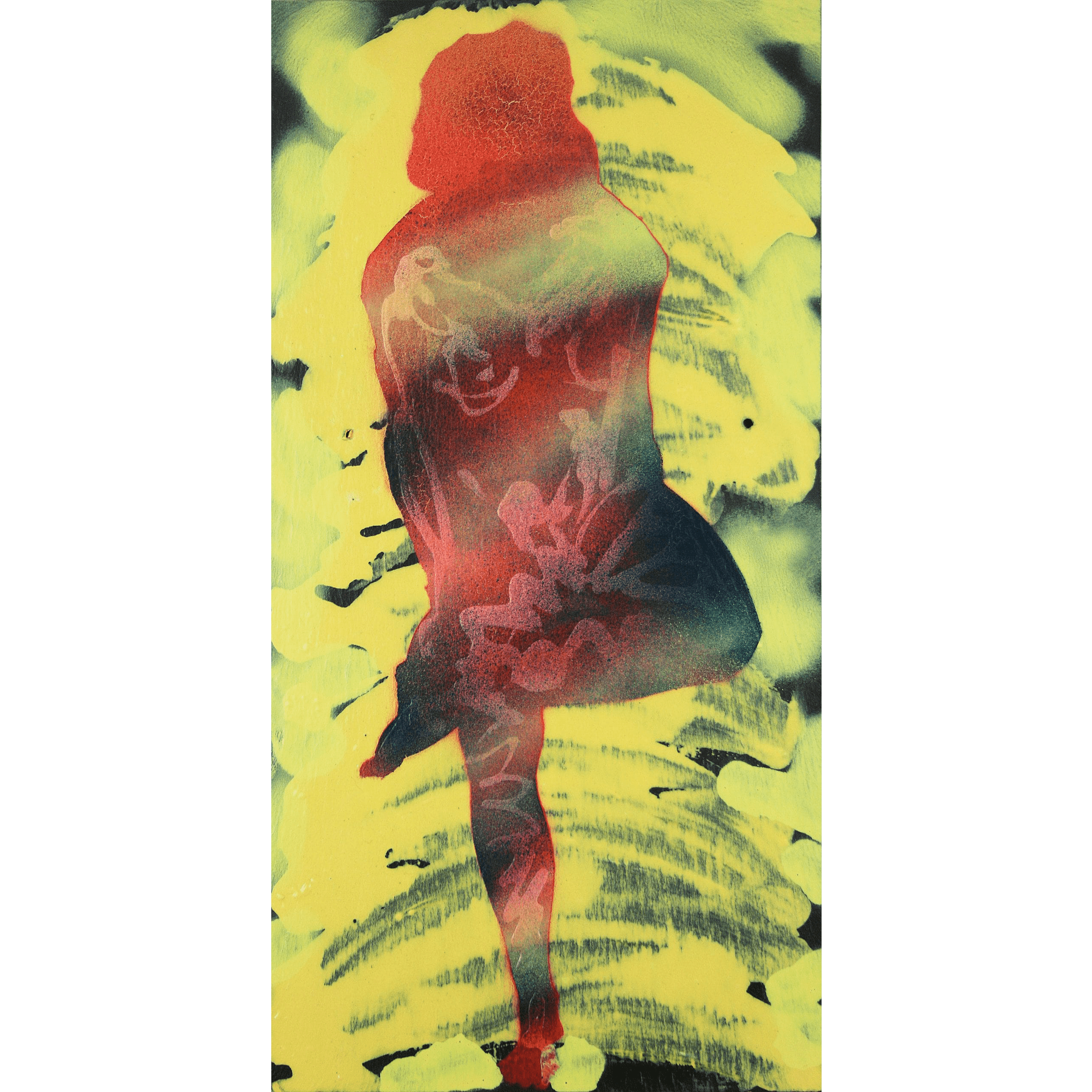 Reddish Nude Washing Feet