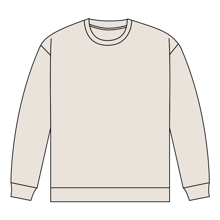 Pull-over crème avec col rond