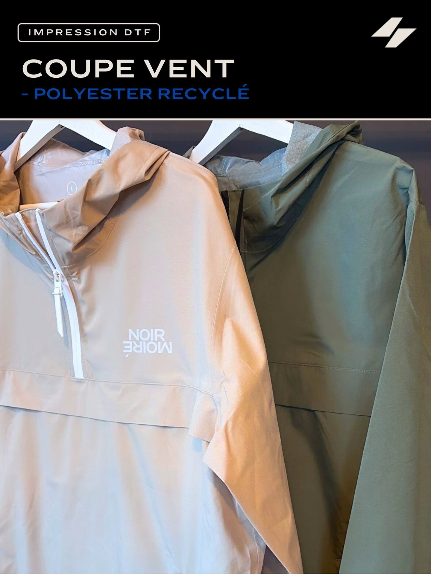 Veste coupe-vent 
Polyester recycl&eacute;
 
Mixte
Imperm&eacute;able et respirant.

Noir, bleu marine, kaki ou beige
XXS - 3XL