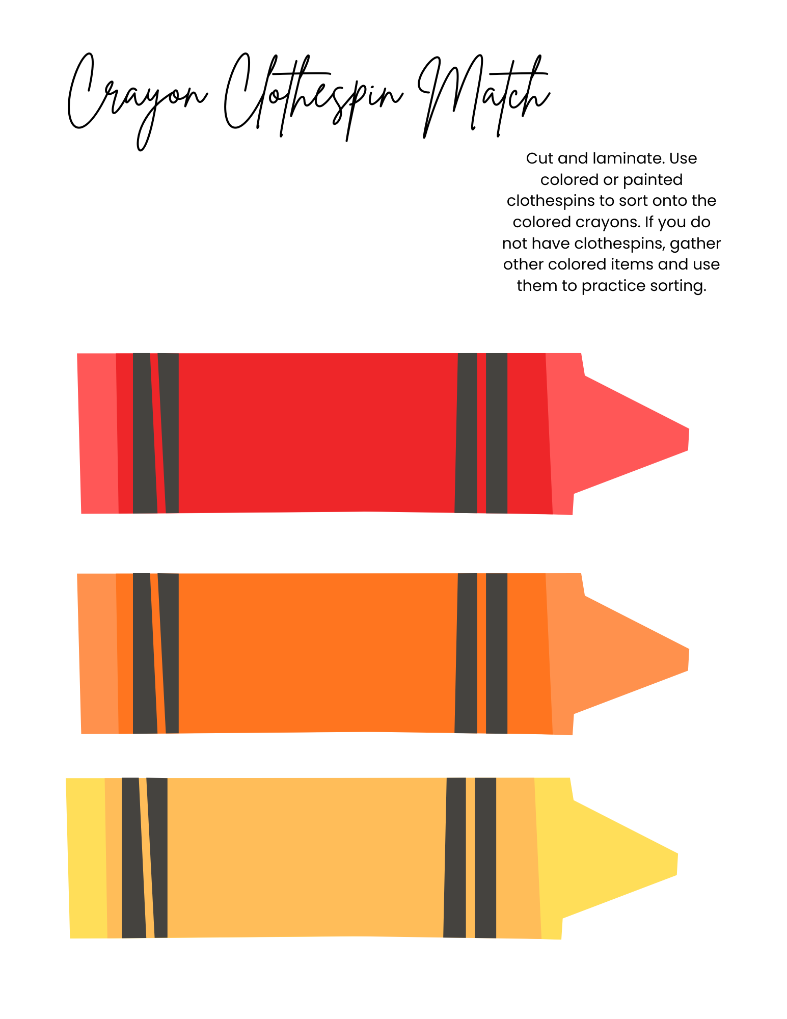 6 Back to School Task Box Activity templates with labels